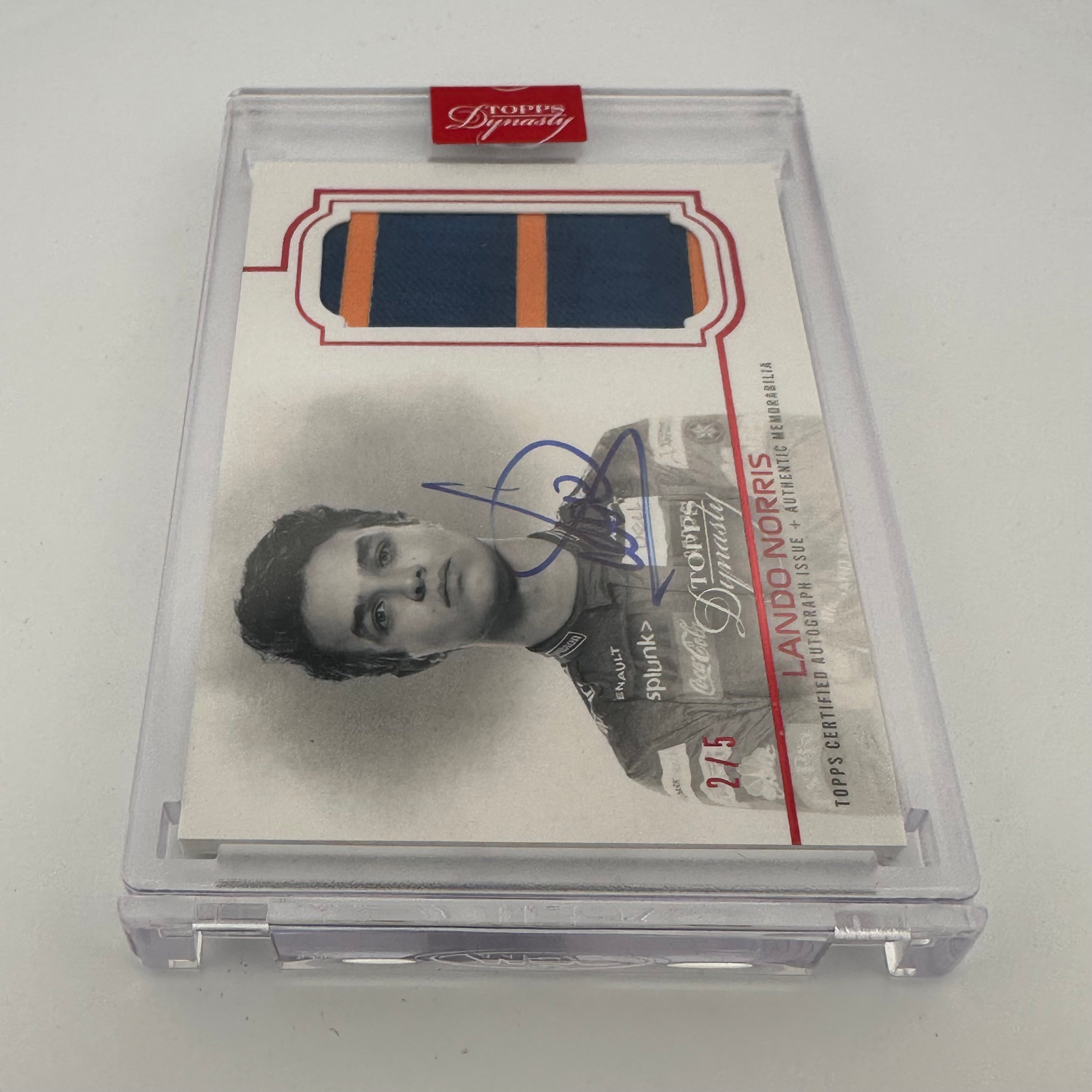 2020 Topps Dynasty F1 Lando Norris #DAP LN Red Auto Patch 2/5 - Rare Collectible for F1 Fans & Racing Memorabilia Enthusiasts - Perfect for Display, Trading, and Gifting