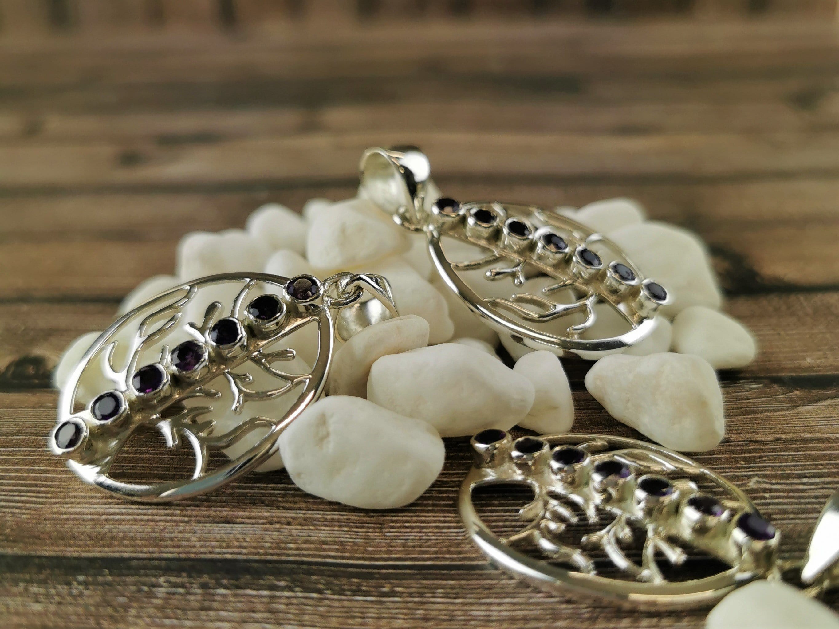 Natural Amethyst Tree of Life Pendant Necklace - Healing Crystal Jewelry for Women - Perfect for Meditation, Spiritual Gifts & Everyday Wear