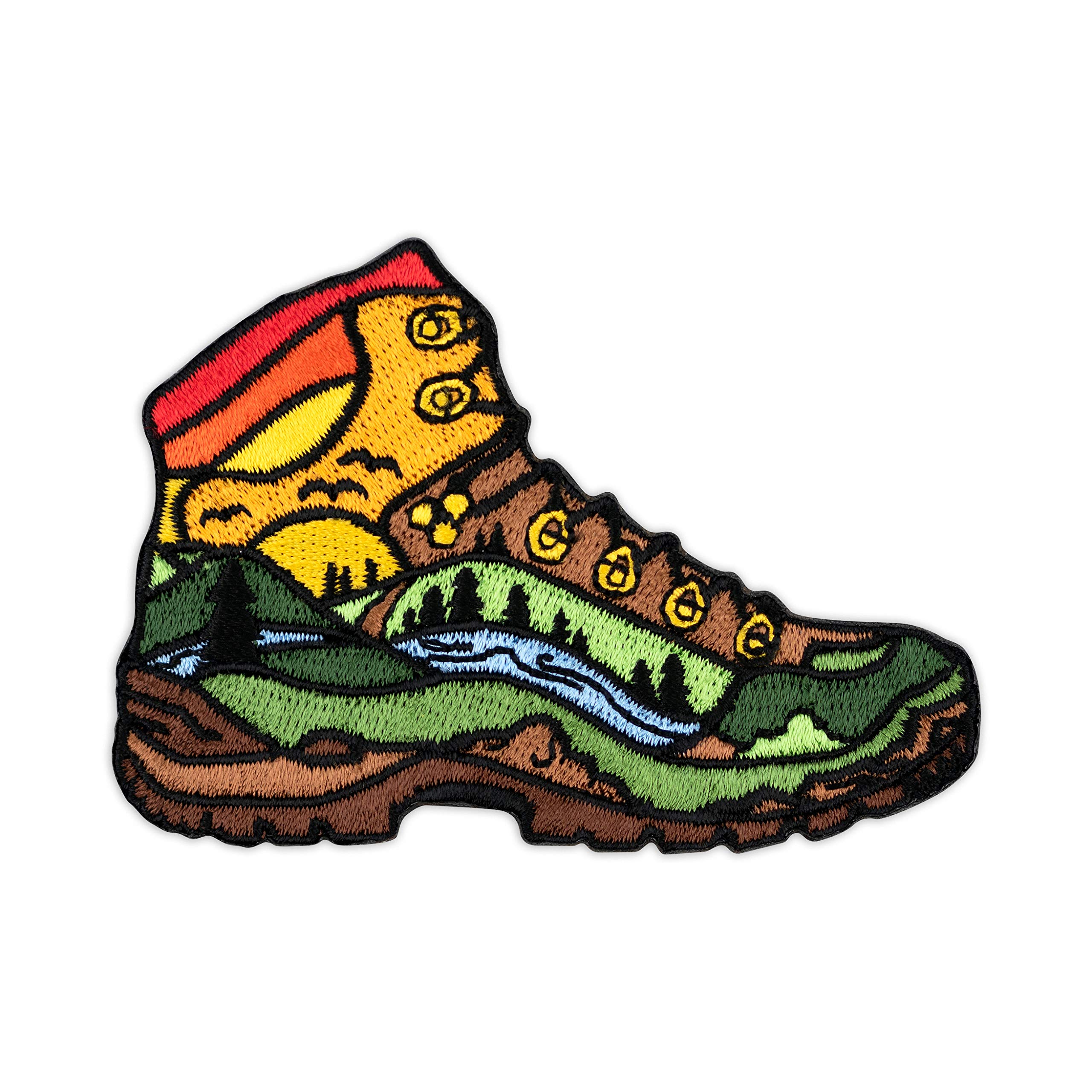 Hiked It Liked It Embroidered Iron-On Patch for Hiking Boots - Perfect for Outdoor Enthusiasts & DIY Gear Customization