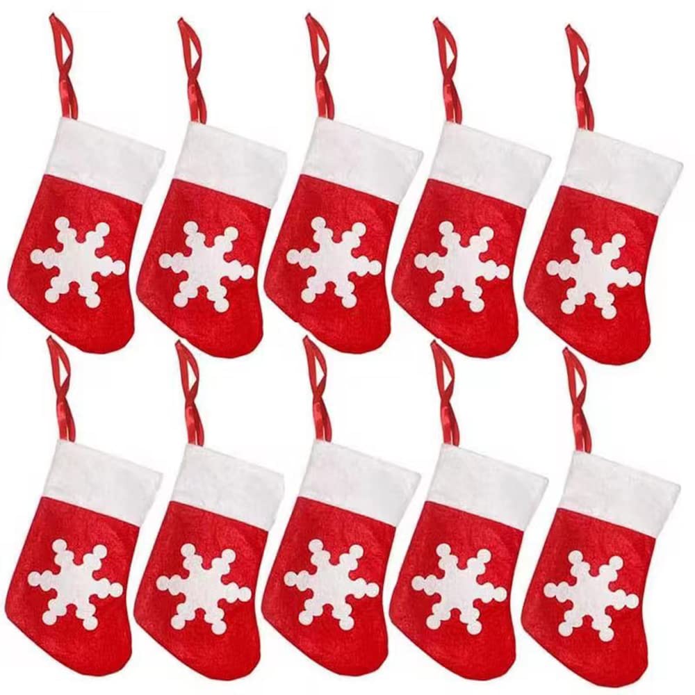 12-Piece Mini Christmas Stocking Silverware Holders - Festive Holiday Tableware for Xmas Tree, Home & Dinner Decor - Perfect for Gift Bags, Treats & Holiday Party Decorations