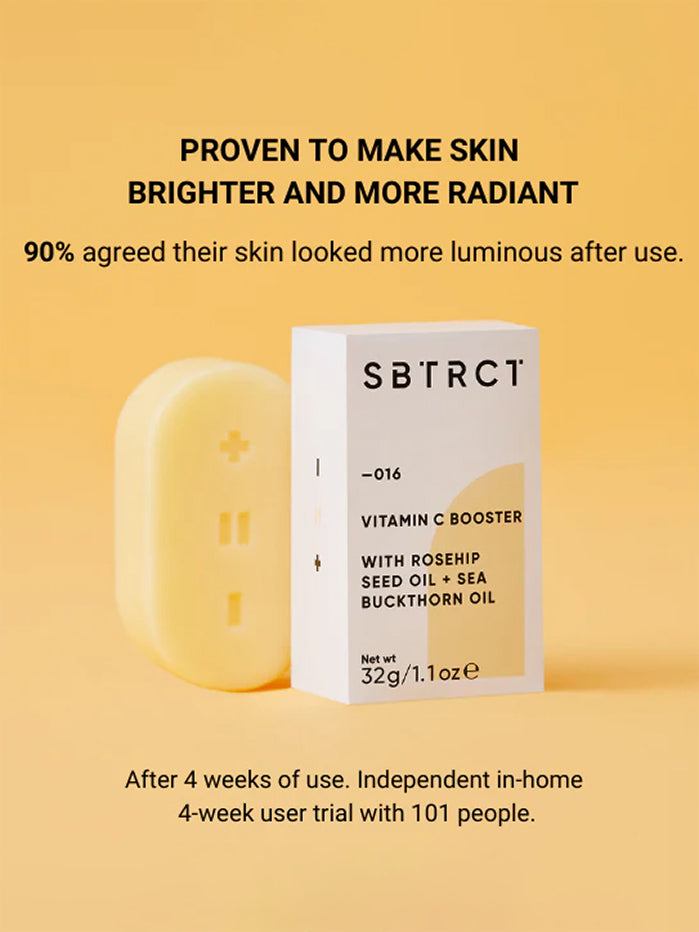 SBTRCT Starter Kit - Vitamin C Booster & Bamboo Pot | Natural Skincare Set for Glowing Skin | Perfect for Daily Face Care Routine & Travel