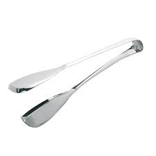 Stainless Steel Bread & Pastry Tongs - 12 Inch Kitchen Serving Tongs for Bakery, Desserts, Salad, BBQ - Perfect for Restaurants, Cafes, and Home Baking