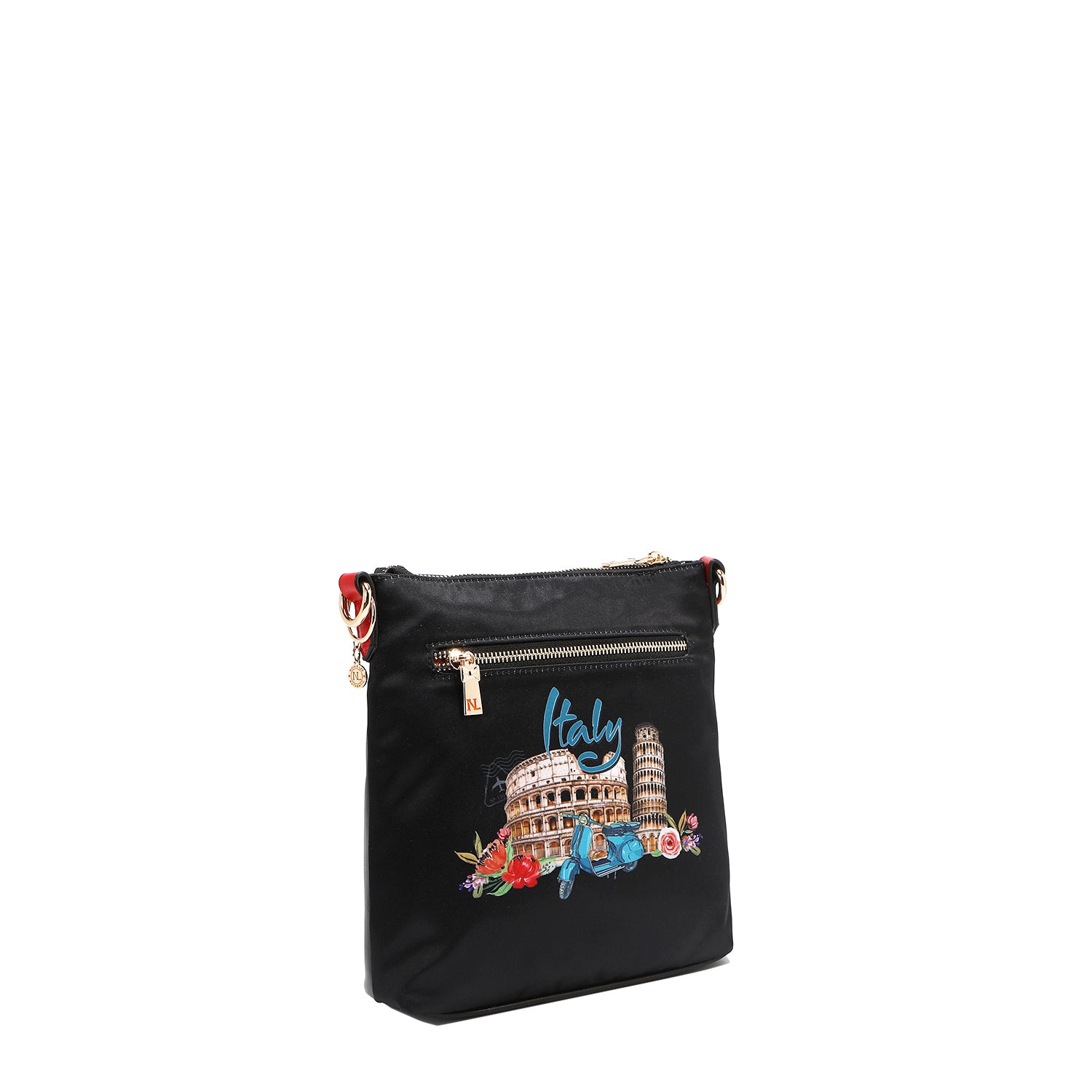 MARTHA TRAVELS ITALY ZIP CROSSBODY BAG - Stylish Leather Shoulder Purse for Women, Compact Travel Handbag with Secure Zipper - Perfect for Europe Trips, Daily Commute & Shopping