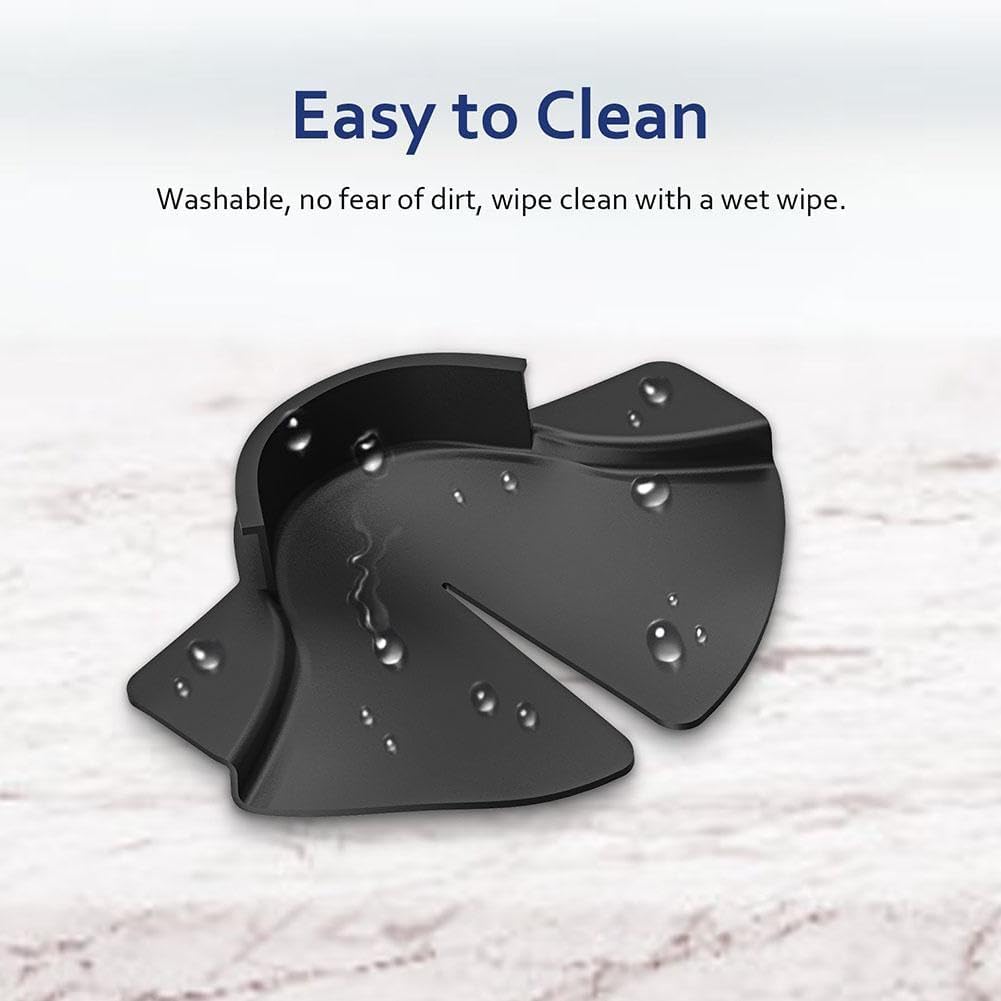 Black Silicone VR Nose Guard & Sweat-Proof PU Foam Cushion for Meta Quest 3 - Comfortable Nose Pad Accessory for Virtual Reality Gaming & Extended Play Sessions