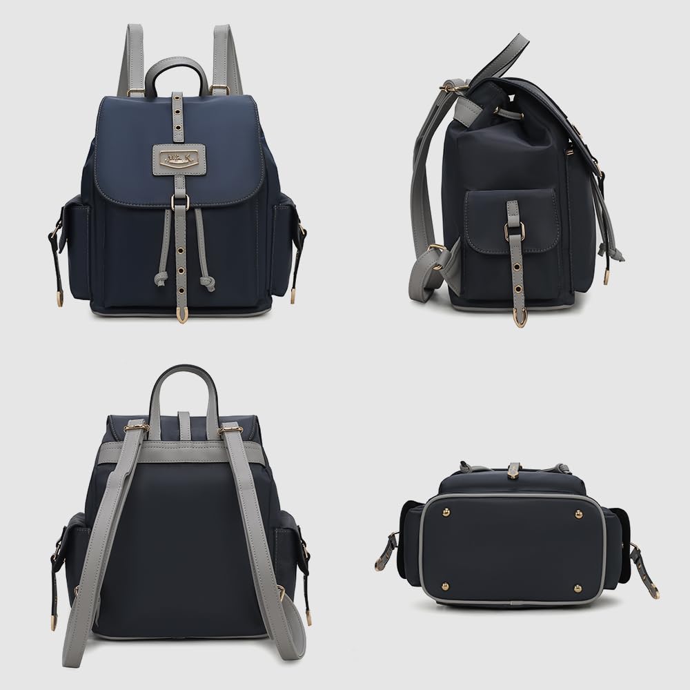 MKF Collection Women's Travel Backpack - Lightweight Nylon Carry On Backpack with Top Handle, Roomy Daypack for Work & Weekend Getaways - Perfect for Business Trips, Commuting & Airplane Travel