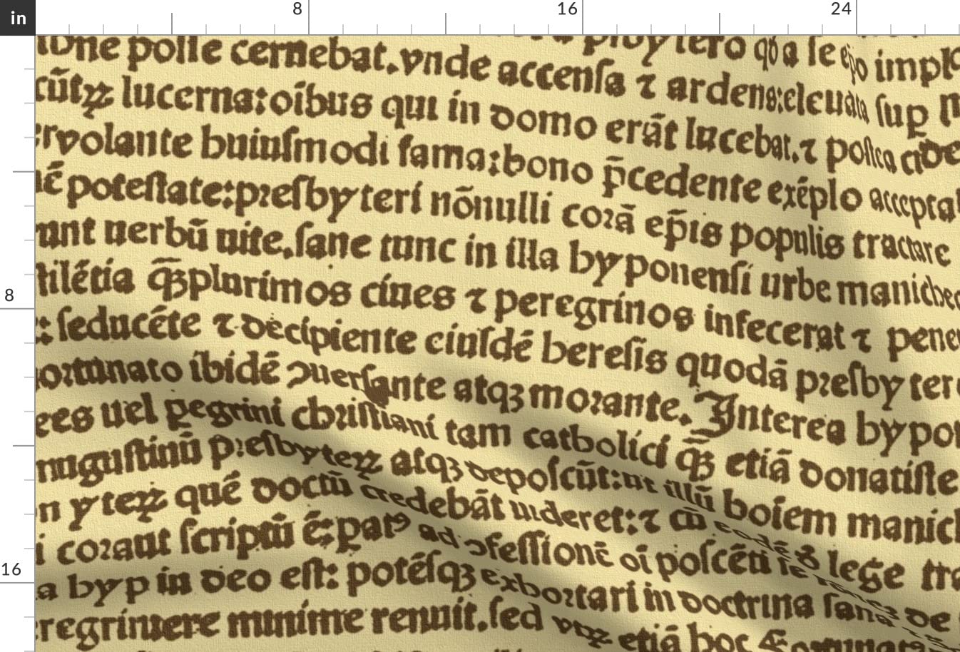 Ancient Sepia Yellow Medieval Magic Spell Text Printed Minky Fabric - Soft Fat Quarter for Sewing Baby Blankets, Quilt Backing & Plush Toys - Perfect for DIY Crafts, Nursery Decor & Fantasy-Themed Projects