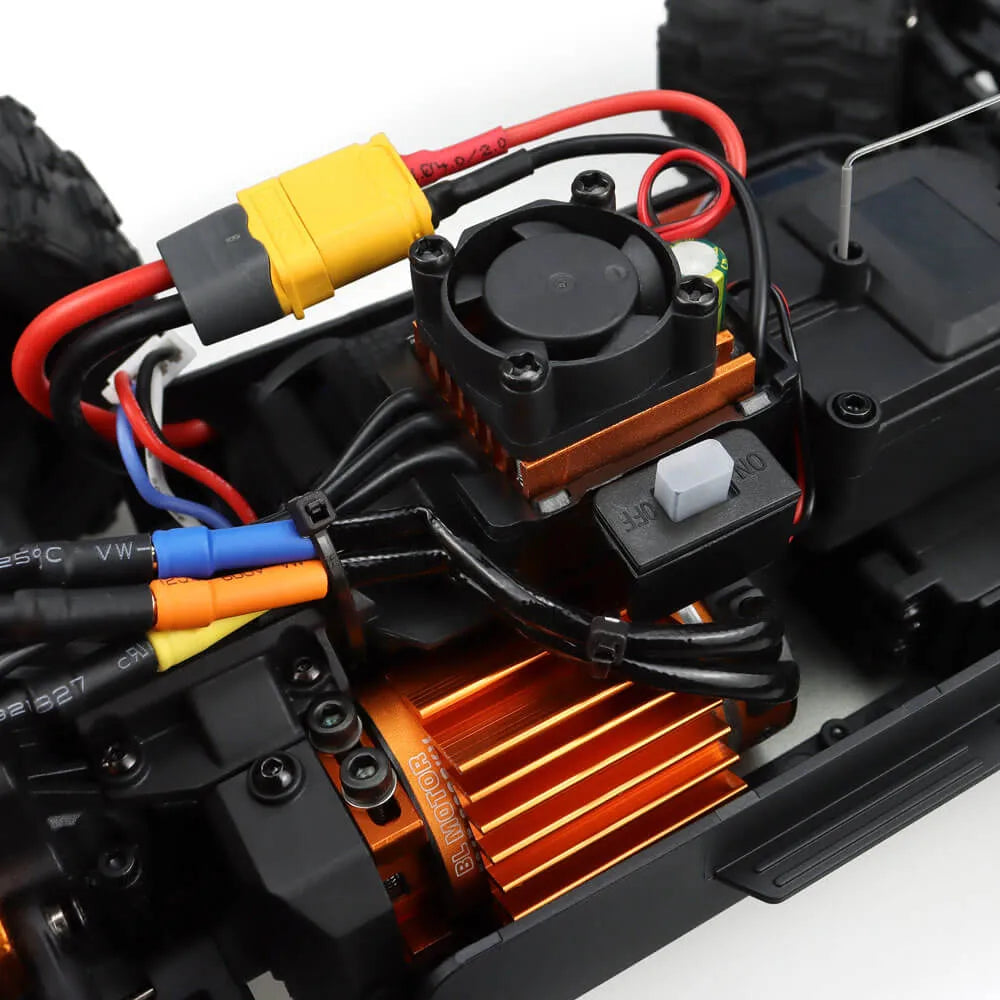 ZD Racing MT16 RTR 1/16 Scale 2.4GHz 4WD Brushless RC Monster Truck - 80km/h High Speed Off-Road Vehicle for Adults & Kids - Perfect for Backyard Racing, Trail Adventures & Off-Road Bashing