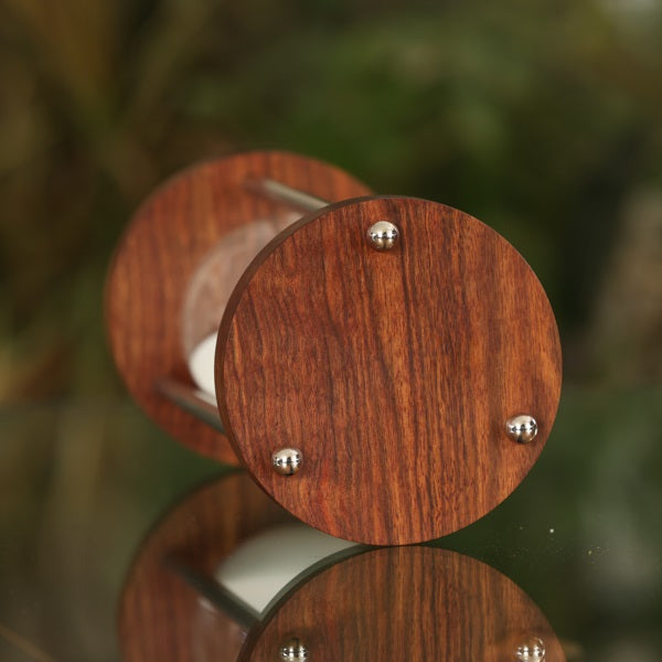 Premium Solid Chechen Wood 30 or 60 Minute Hourglass with Metal Spindles - Decorative Sand Timer for Home Office, Meditation & Classroom Use