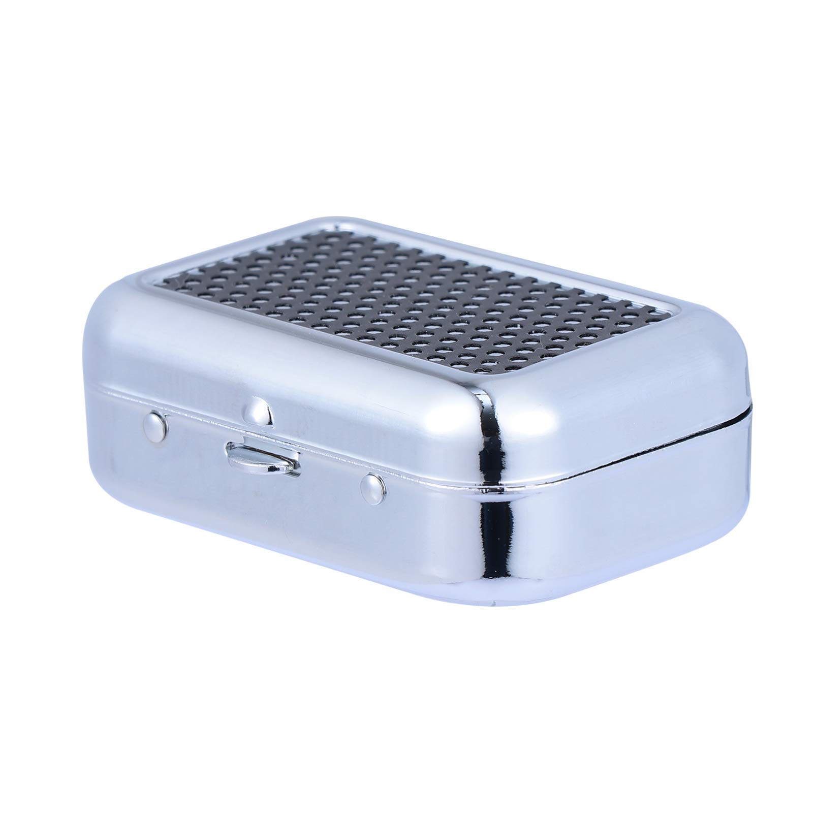 **Healifty Stainless Steel Portable Ashtray with Lid - Windproof Pocket Ashtray Holder for Cigarettes, Travel, Camping & Outdoor Use - Compact Suitcase Design (Black)**    **Usage Scenarios:** Perfect for travel, camping, hiking, picnics, beaches, and outdoor adventures.