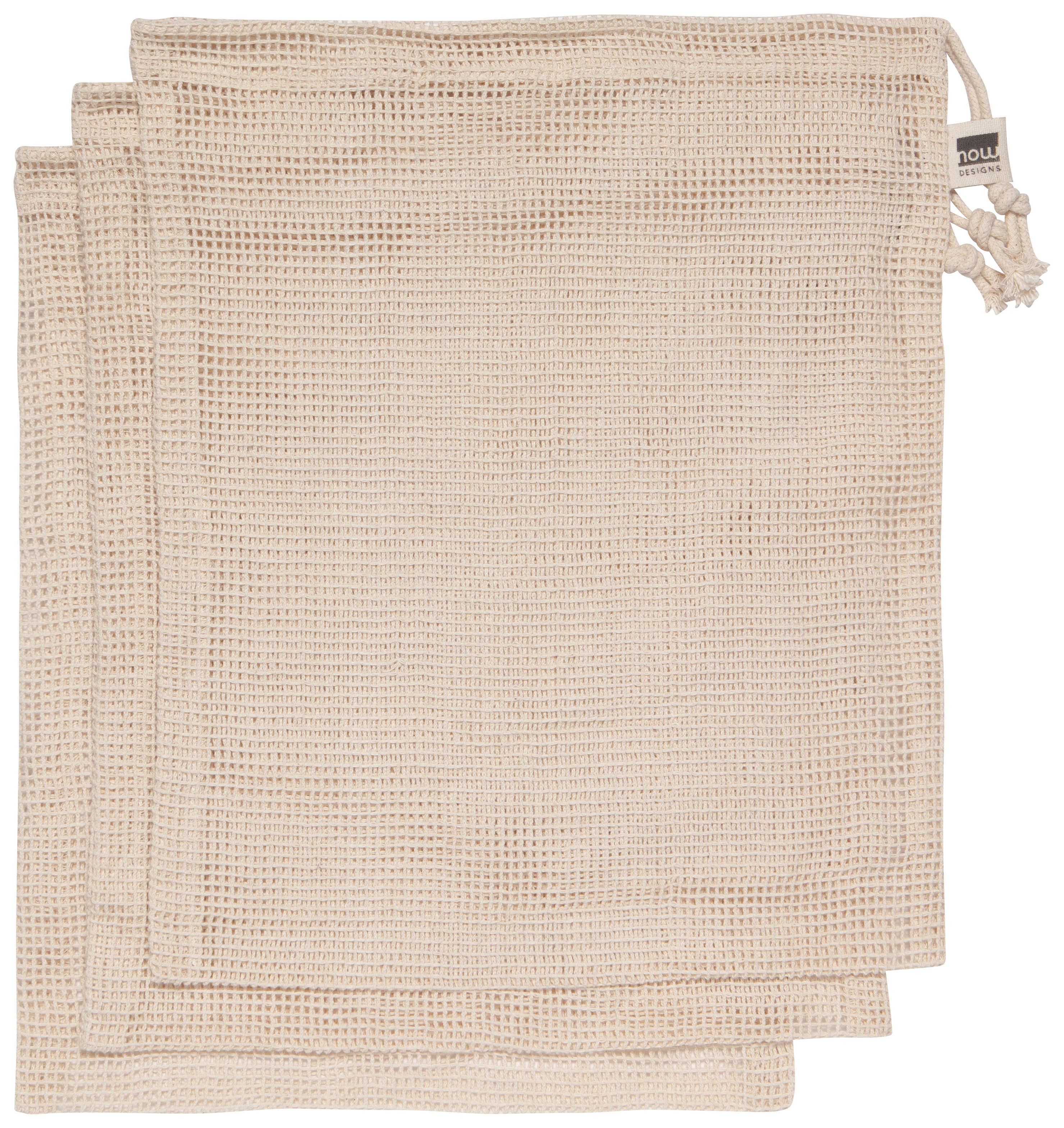 Eco-Friendly Reusable Mesh Produce Bags Set of 3 - Washable Fruit & Vegetable Storage Bags for Grocery Shopping, Farmers Market & Zero Waste Kitchen