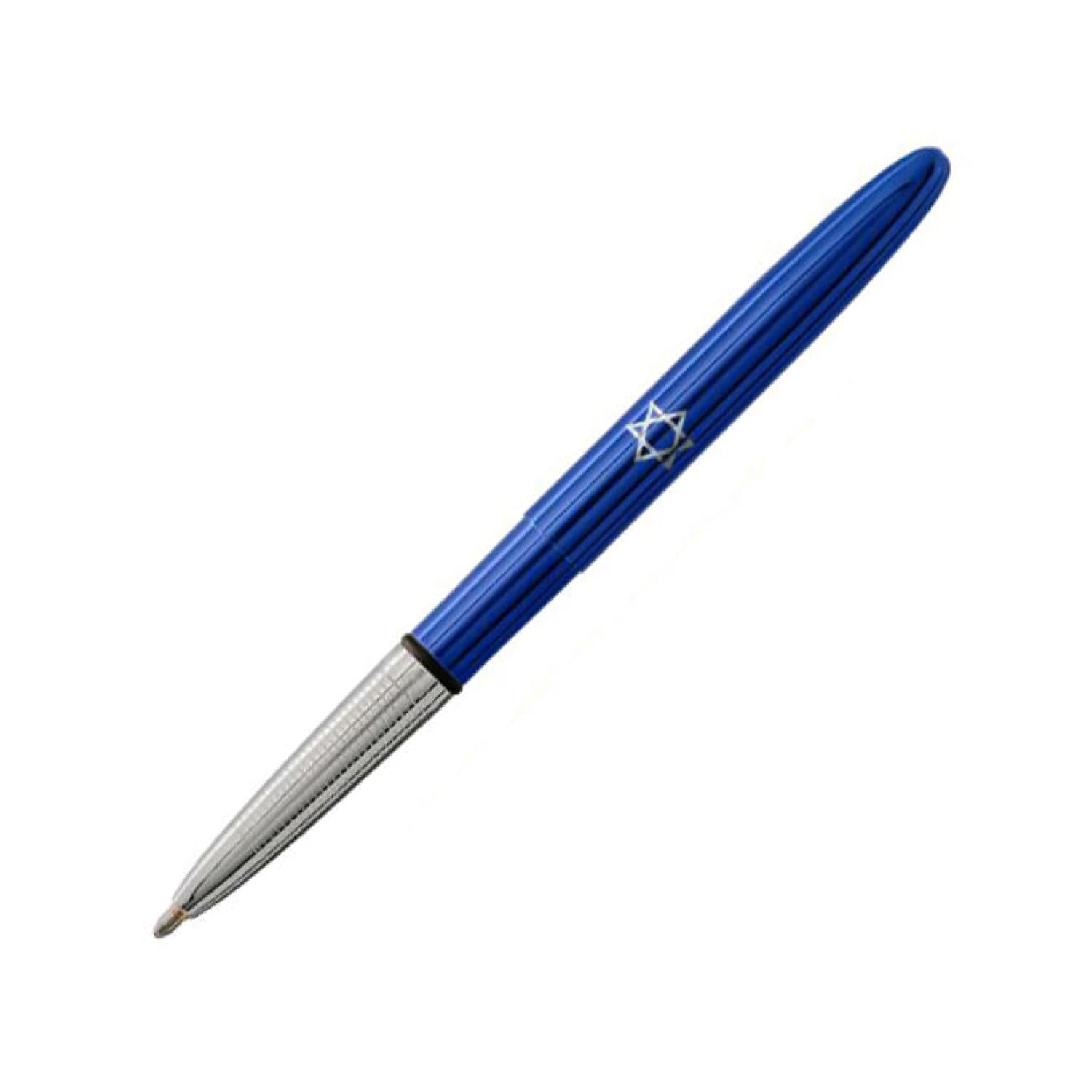 Fisher Space Pen Bullet Ballpoint Pen - Blue Moon with Star of David Design | Premium EDC Writing Pen for Office, Travel & Outdoor Use