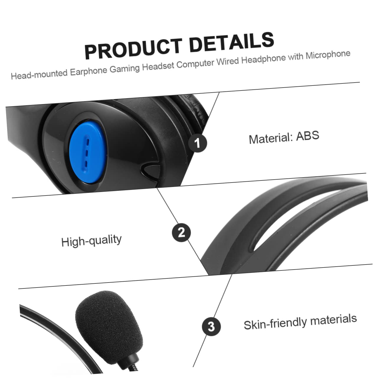 HOMSFOU Gaming Headset with Noise Cancelling Microphone - Lightweight & Comfortable for PC, PS4, Xbox - Perfect for Online Gaming, Streaming & Conference Calls