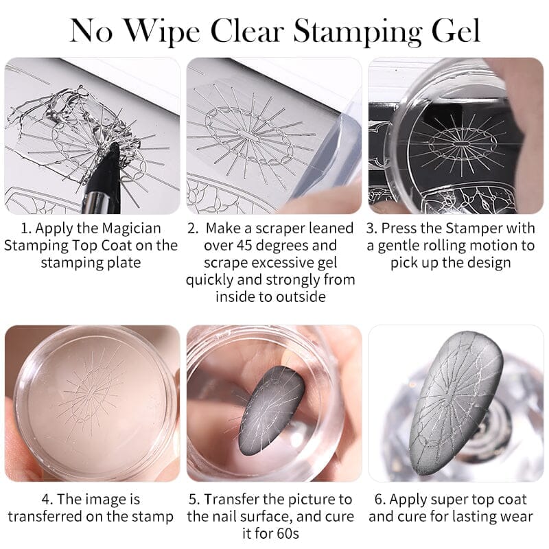 5ml Magician Stamping Top Coat - Long-Lasting Nail Polish Sealant for Gel & Acrylic Nails - Perfect for Nail Art, Manicures & Professional Salon Use