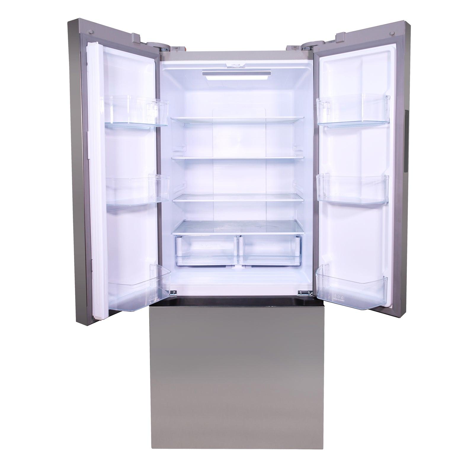 Avanti 17.5 Cu. Ft. Frost Free French Door Refrigerator - Stainless Steel Energy Star Rated for Modern Kitchen | Large Capacity Fridge for Family, Entertaining & Bulk Storage