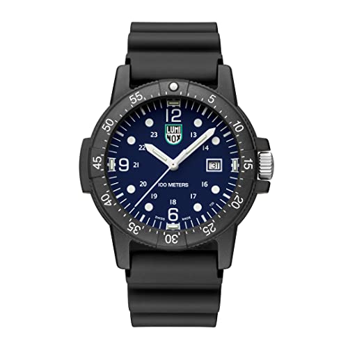 Dial: Blue, Band: Black, Numbers: White