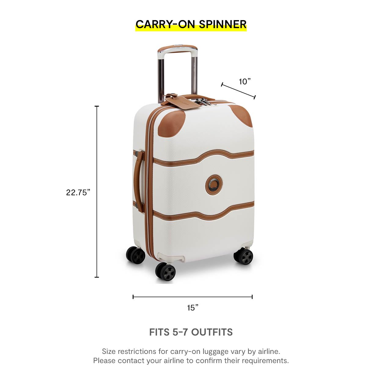 Delsey Paris Chatelet Air 2.0 Hardside Spinner Carry-On Luggage 20 Inch - Lightweight Durable Suitcase for Travel, Business Trips & Weekend Getaways (Chocolate Brown)