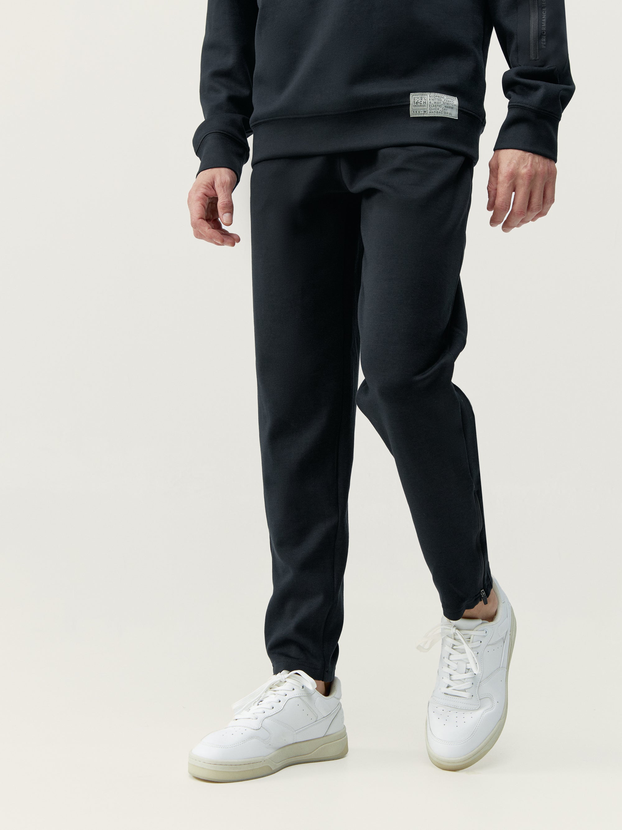 Born Ness Jogger Pants for Men - Soft Stretch Athletic Running Workout Pants with Pockets - Black - Perfect for Gym, Running, Yoga & Casual Wear