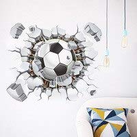 3D Soccer Ball Football Wall Sticker Decal - Sport Themed Room Decor for Kids Bedroom, Nursery, Playroom - Self-Adhesive Removable Vinyl Wall Art for Boys Girls Sports Fans - Perfect for Birthday Gifts & Game Room Decorations