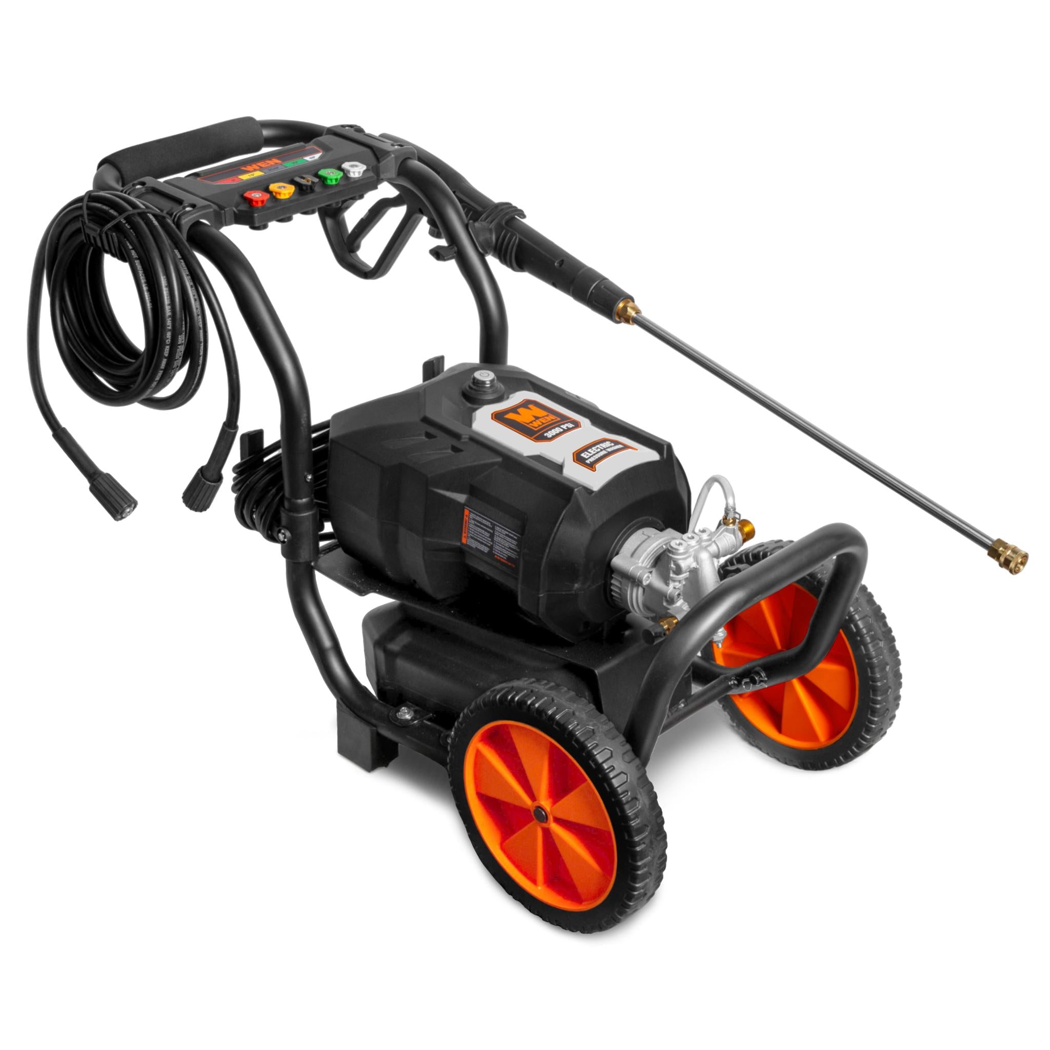 WEN PW3000E 3000 PSI Brushless Electric Pressure Washer | 2.0 GPM High Flow | Built-in Detergent Tank | Ideal for Home Cleaning, Driveway Washing & Car Detailing