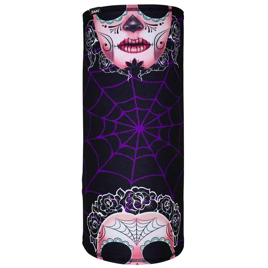 ZANheadgear Sugar Skull Motley Tube Scarf - Mexican Day of the Dead Bandana for Women & Men - Perfect for Halloween, Costume Parties, and Festivals