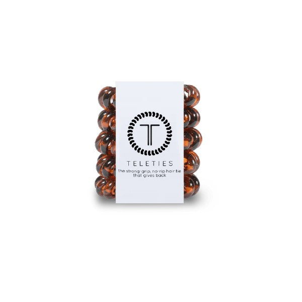 Teleties Tiny Hair Ties - 5 Pack Set for Women & Girls | Soft No-Crease Hair Elastics for Ponytails, Braids & Updos | Perfect for Daily Use, Workouts & Travel