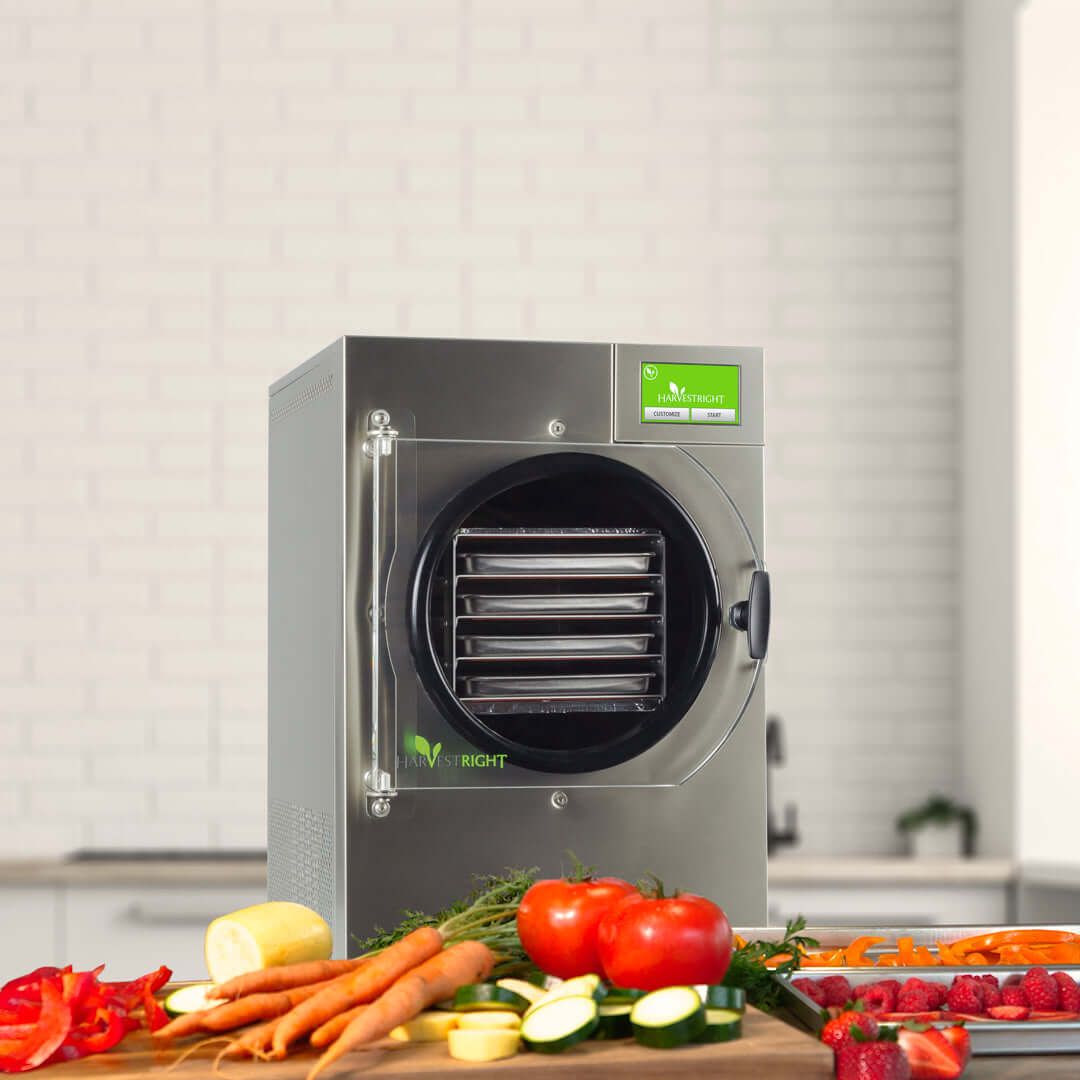 Harvest Right 4-Tray Small Pro Stainless Steel Home Freeze Dryer with Mylar Kit - Perfect for Food Preservation, Emergency Preparedness & Long-Term Storage