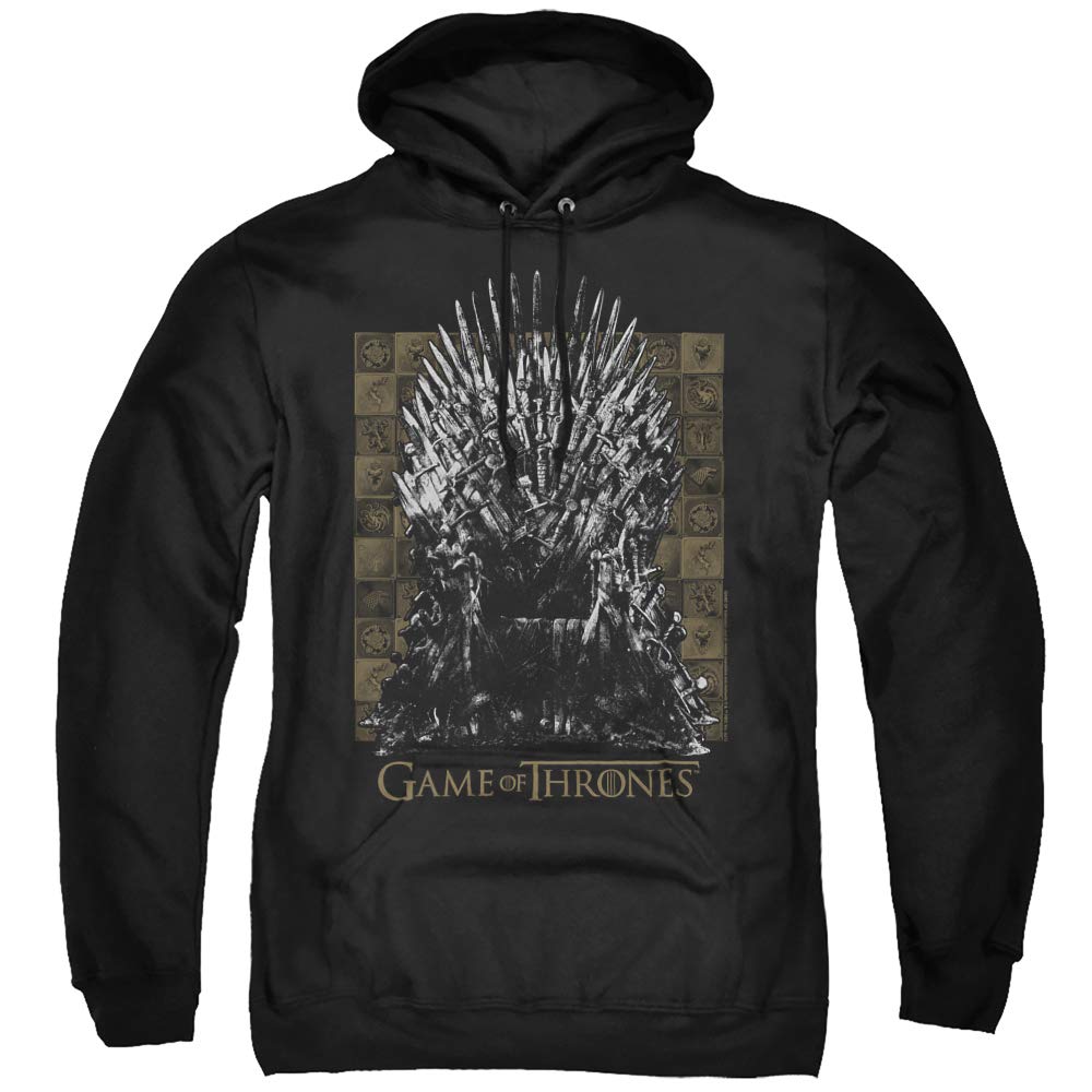 Game of Thrones Iron Throne Hoodie for Men & Women | Official GOT Merchandise | Winter Pullover Sweatshirt | Perfect for Cosplay, Halloween & TV Show Fans