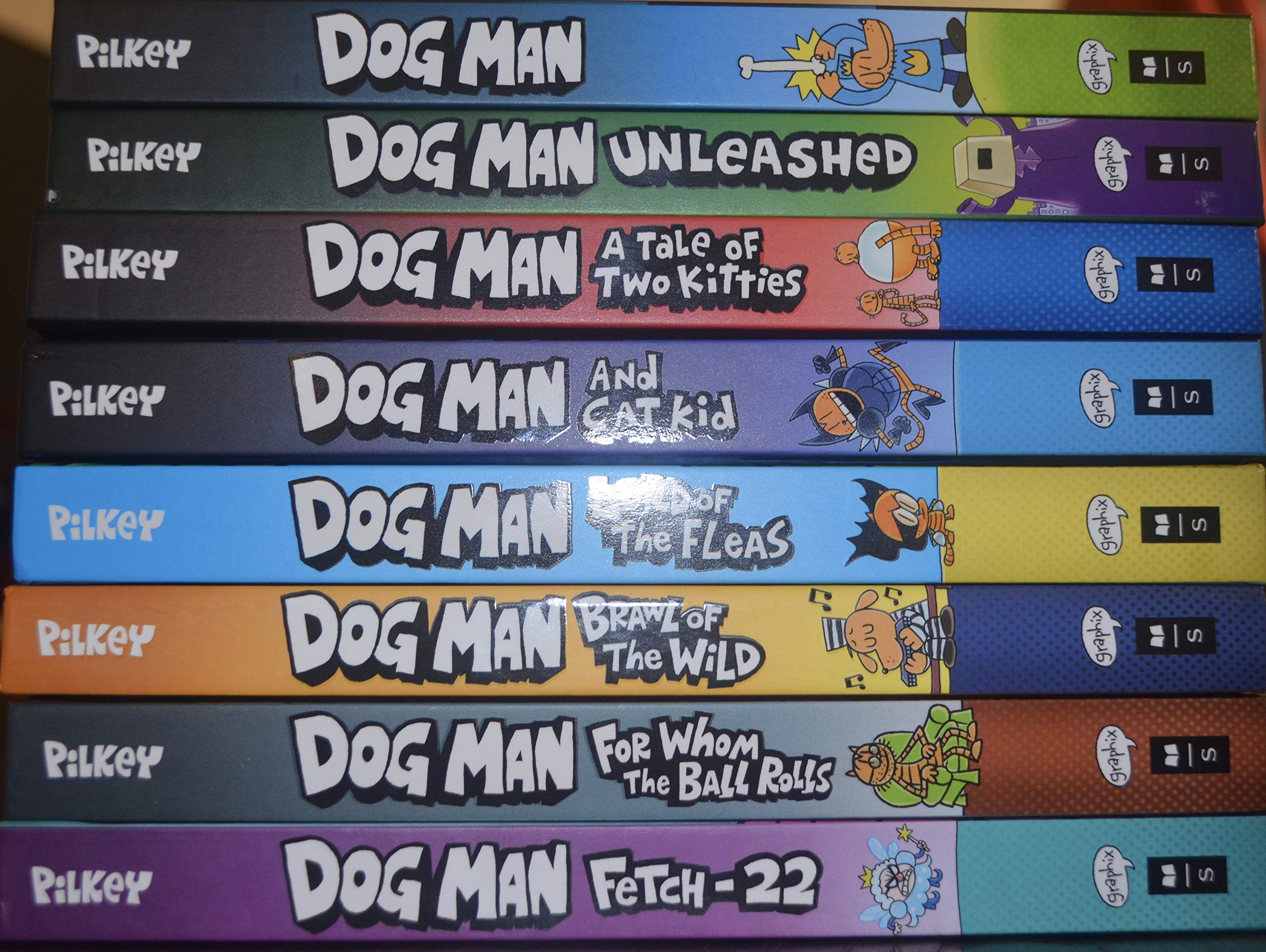 Dog Man Series - 8 Book Collection Set | Graphic Novels for Kids | Perfect for Young Readers, Gifts & Classroom Libraries