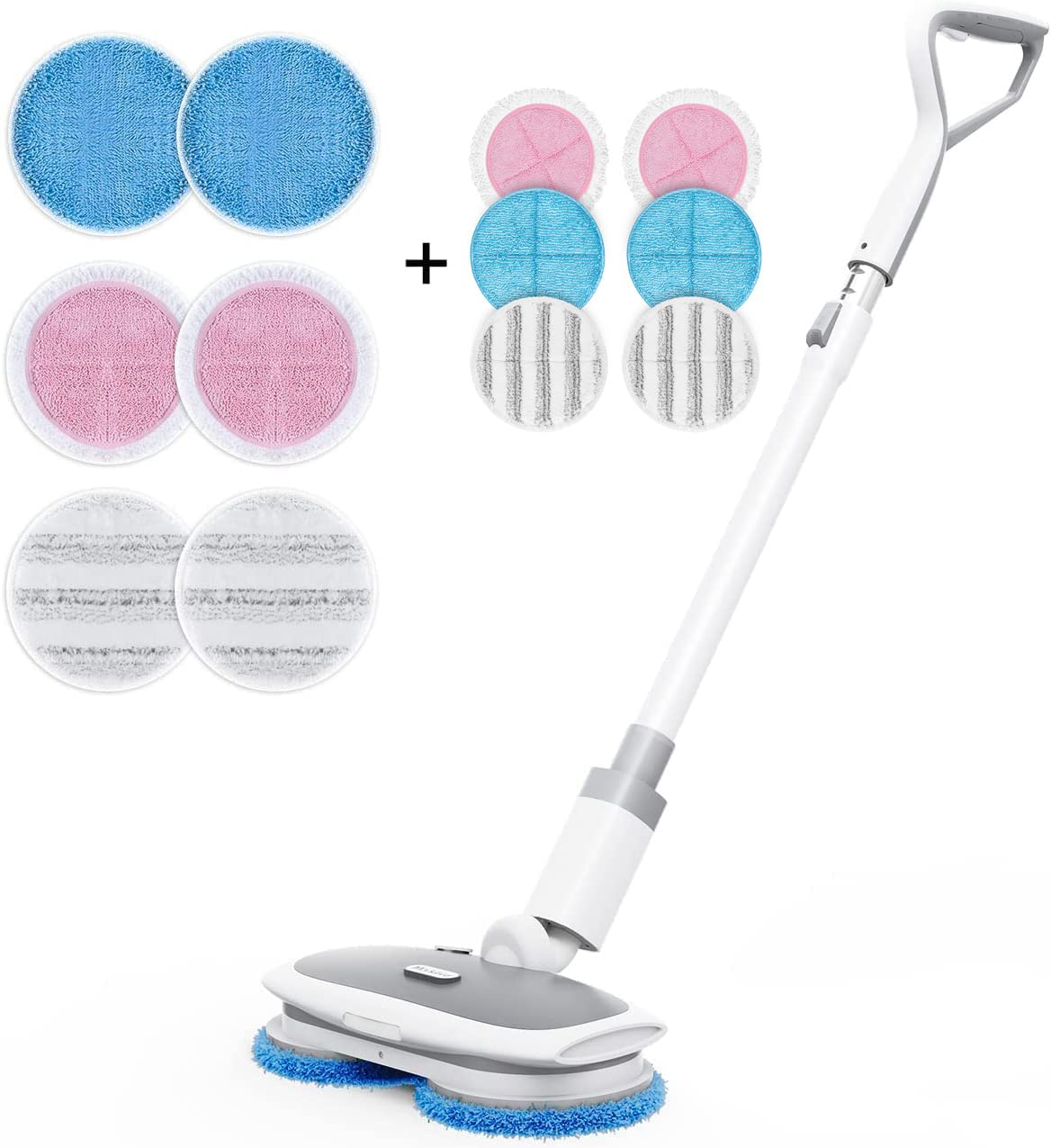 Mark Live Cordless Spin Electric Mop - Powerful Floor Cleaner for Tile, Laminate & Hardwood Floors with 6 Extra Pads | Perfect for Home, Kitchen & Bathroom Cleaning
