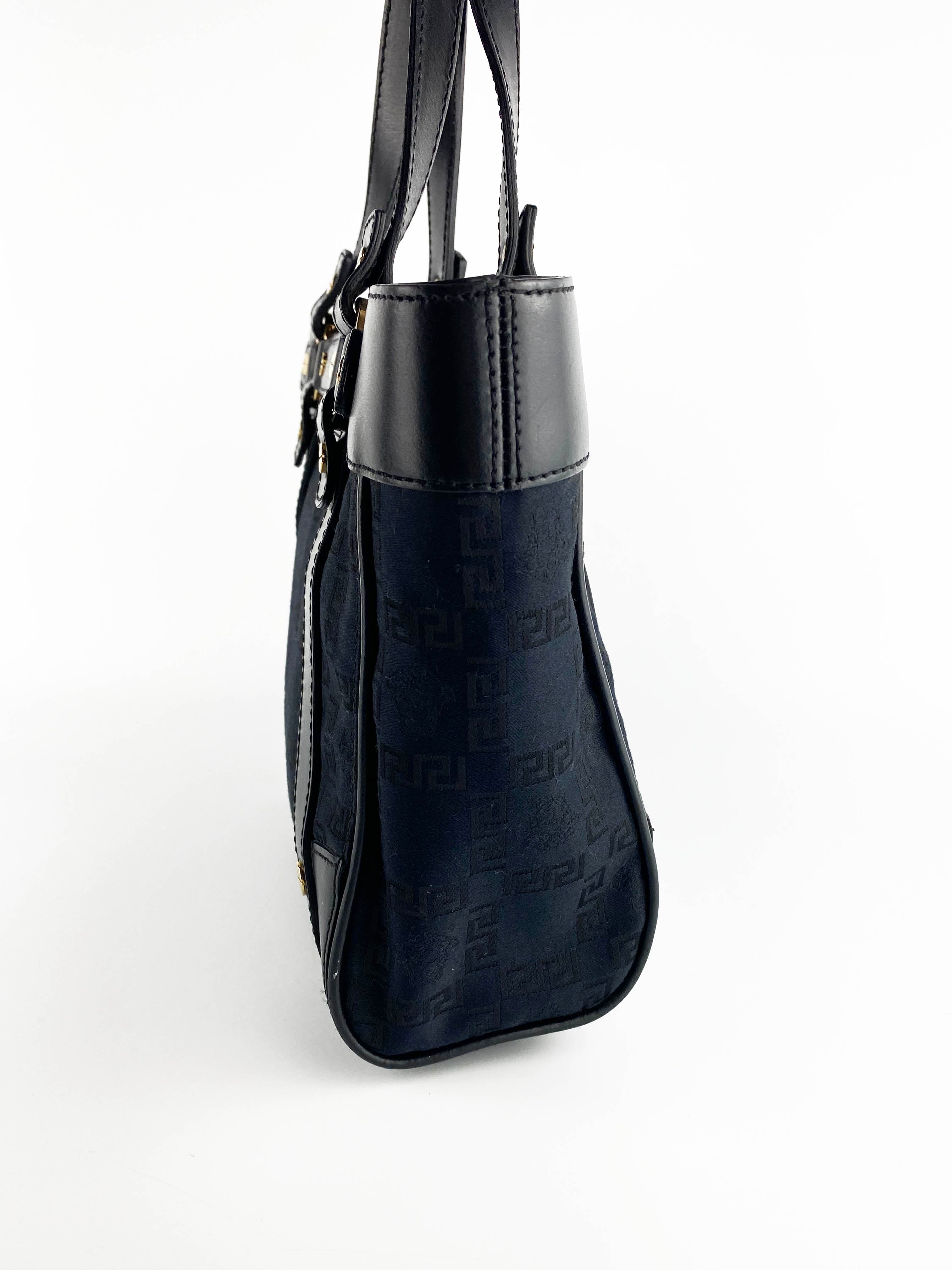 Versace Black Nylon Tote Bag for Women - Luxury Designer Handbag for Work, Travel & Everyday Use