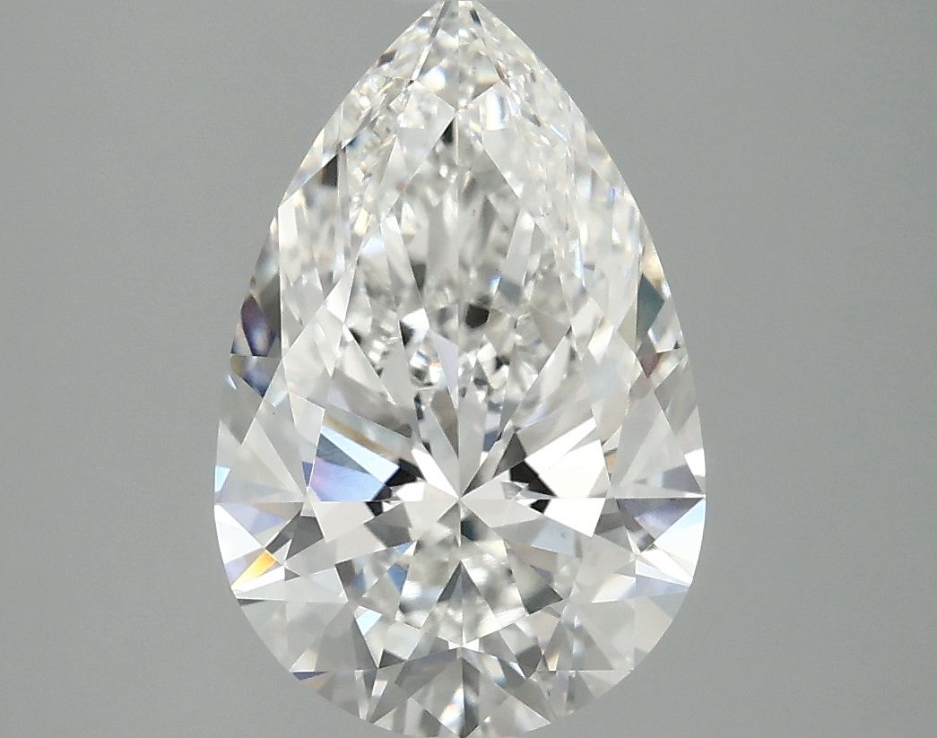3.05 Carat G Color VVS2 Clarity Pear-Shaped Lab-Grown Diamond for Engagement Rings & Fine Jewelry
