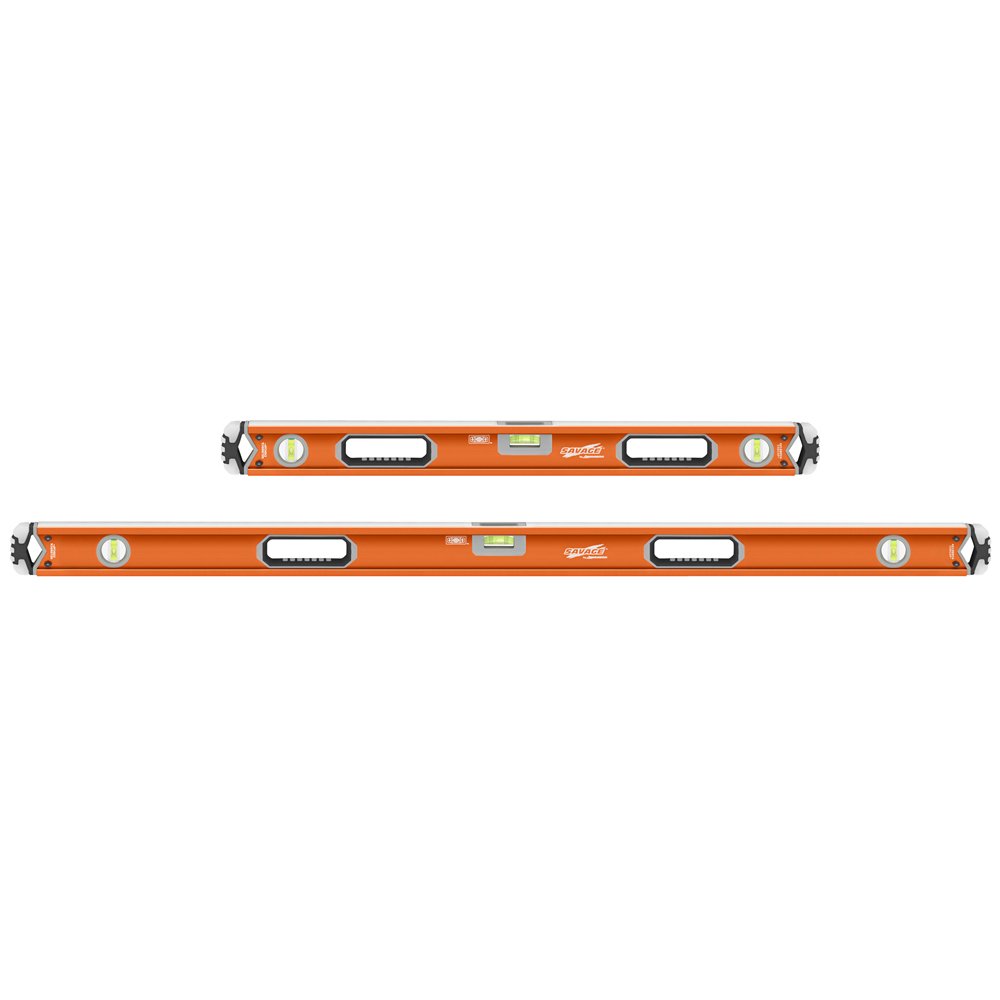 Swanson Tool TUB SURROUND KIT - Savage 32 Inch & 54 Inch Box Beam Contractor Series Levels with GelShock End Caps | Perfect for Professional Construction and Bathroom Remodeling Projects