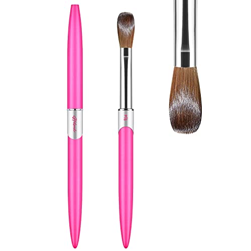 Premium 100% Kolinsky Sable Nail Brush - Size 16 Round Oval Professional Acrylic & Gel Nail Art Brush with Ergonomic Alloy Handle | Perfect for Nail Extensions, Manicures, Pedicures & 3D Sculpting | Ideal for Home DIY, Salon Professionals & Nail Technicians | Great for Wedding, Party & Special Occasion Nail Designs