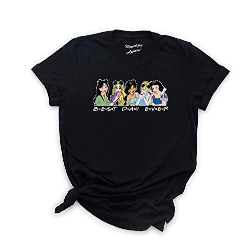 Disney Princess Best Day Ever T-Shirt for Girls | Cute Kids Disney Shirt | Youth Princess Tee | Soft Cotton Disney Gift | Perfect for Birthday, Party & Disneyland Trips