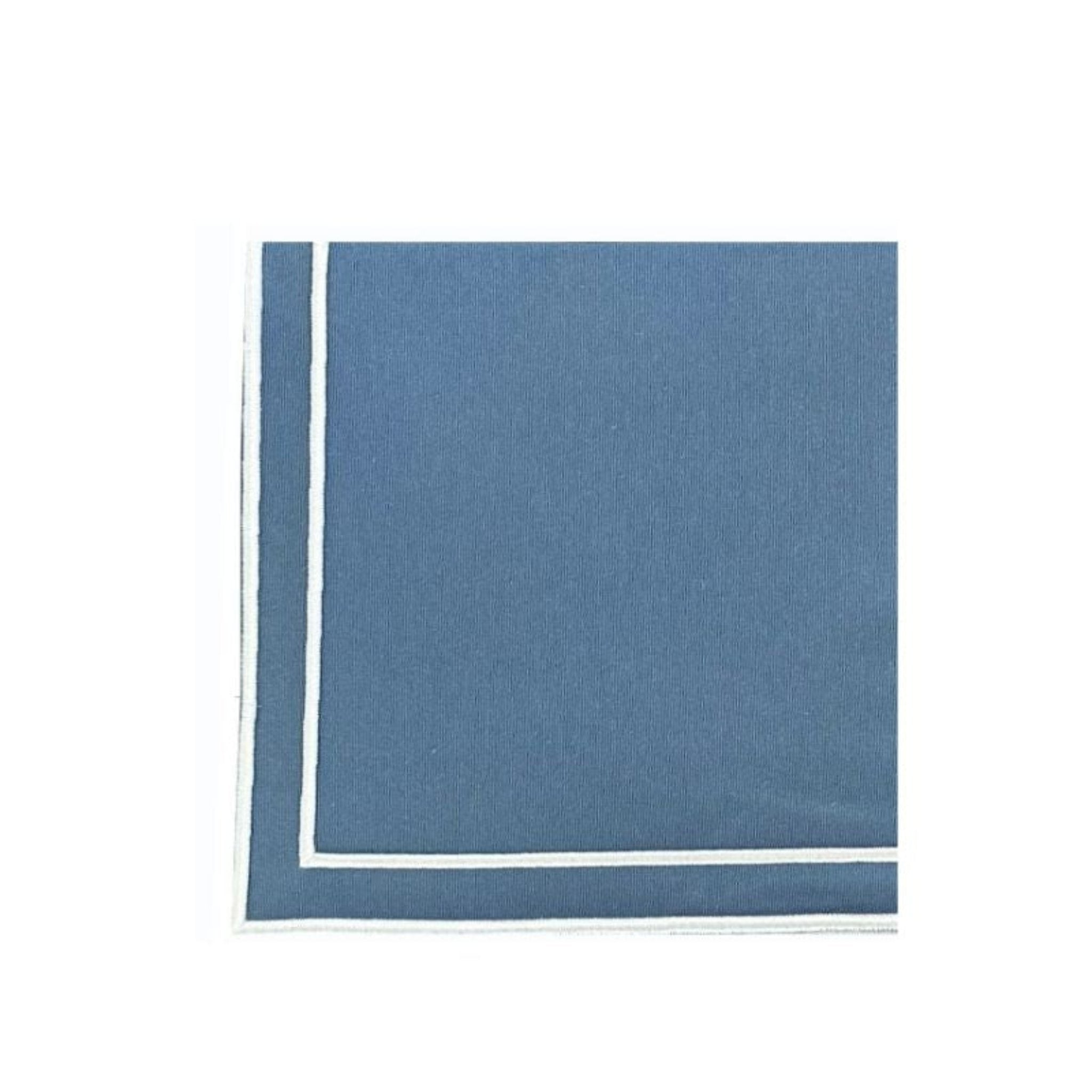 Chloe Autumn Blue Napkins - Set of 4 Premium Cotton Dinner Napkins for Thanksgiving, Fall Table Decor, and Holiday Dining