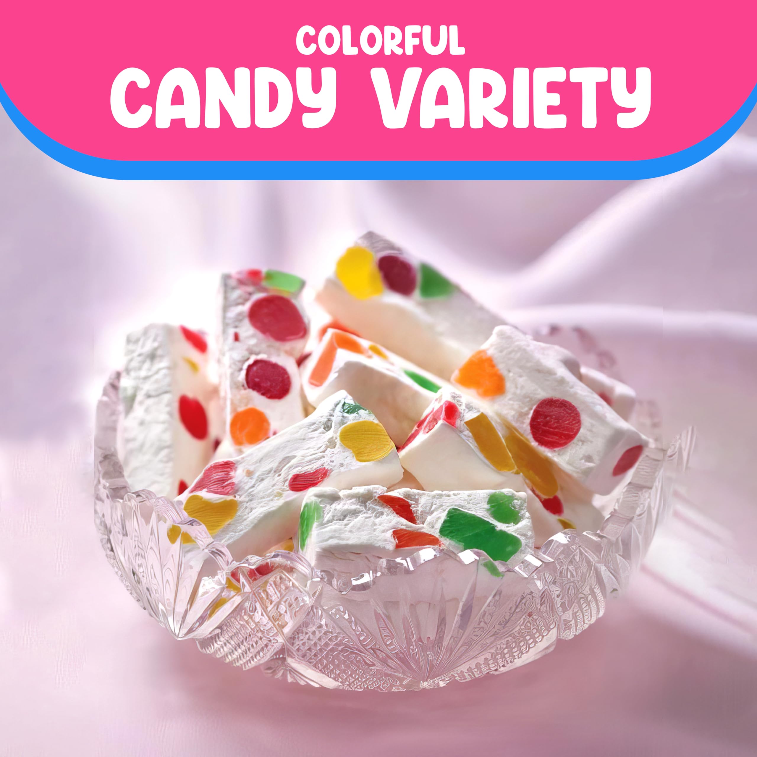 Jujube Nougat Candy 10oz (26 Pieces) - Individually Wrapped Fruit Chews for Sharing - Perfect for Parties & Gifts
