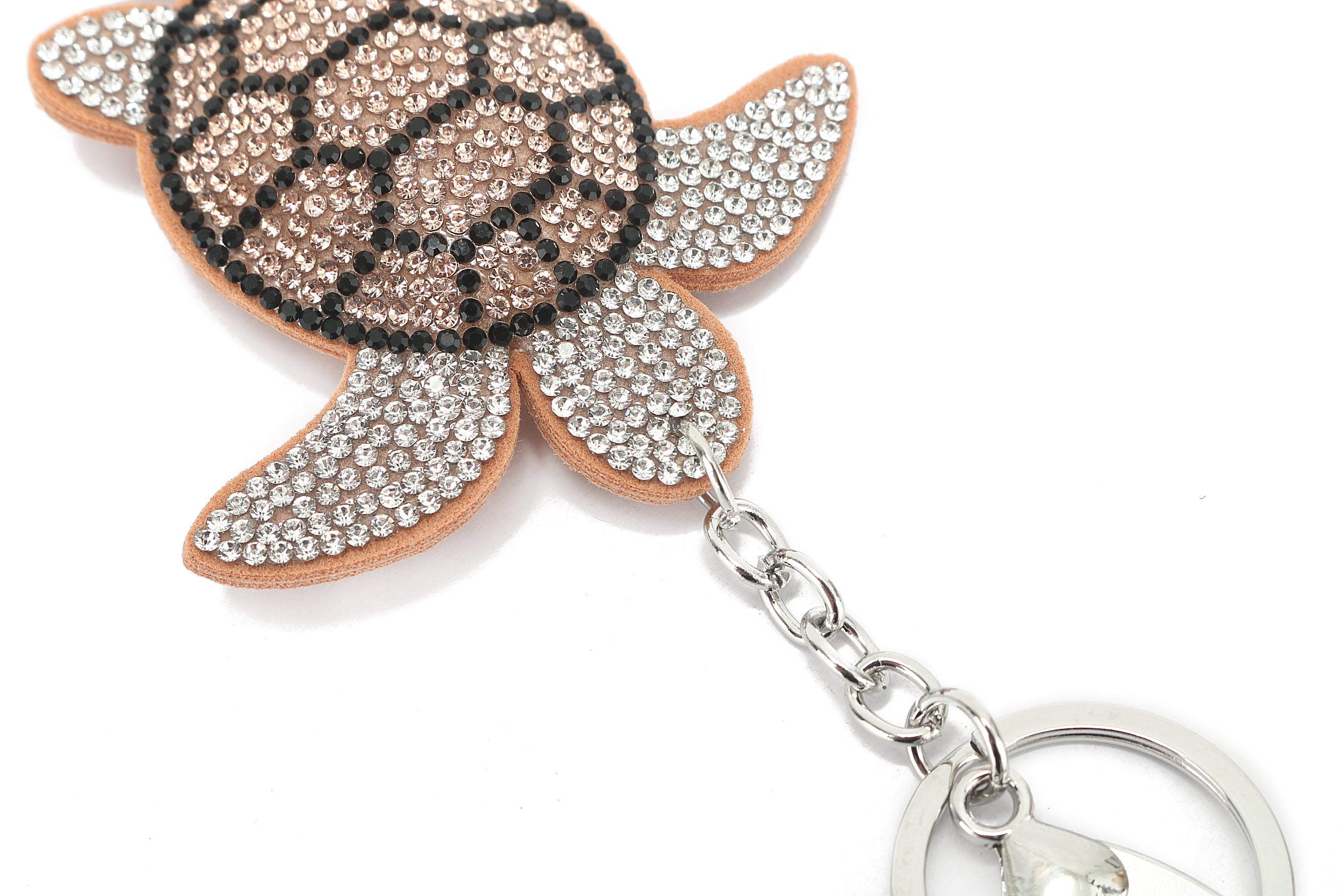 Crystal Turtle Brown Bag Charm - Elegant Handbag Accessory for Women, Perfect for Purses, Backpacks & Keychains (Gift Idea)