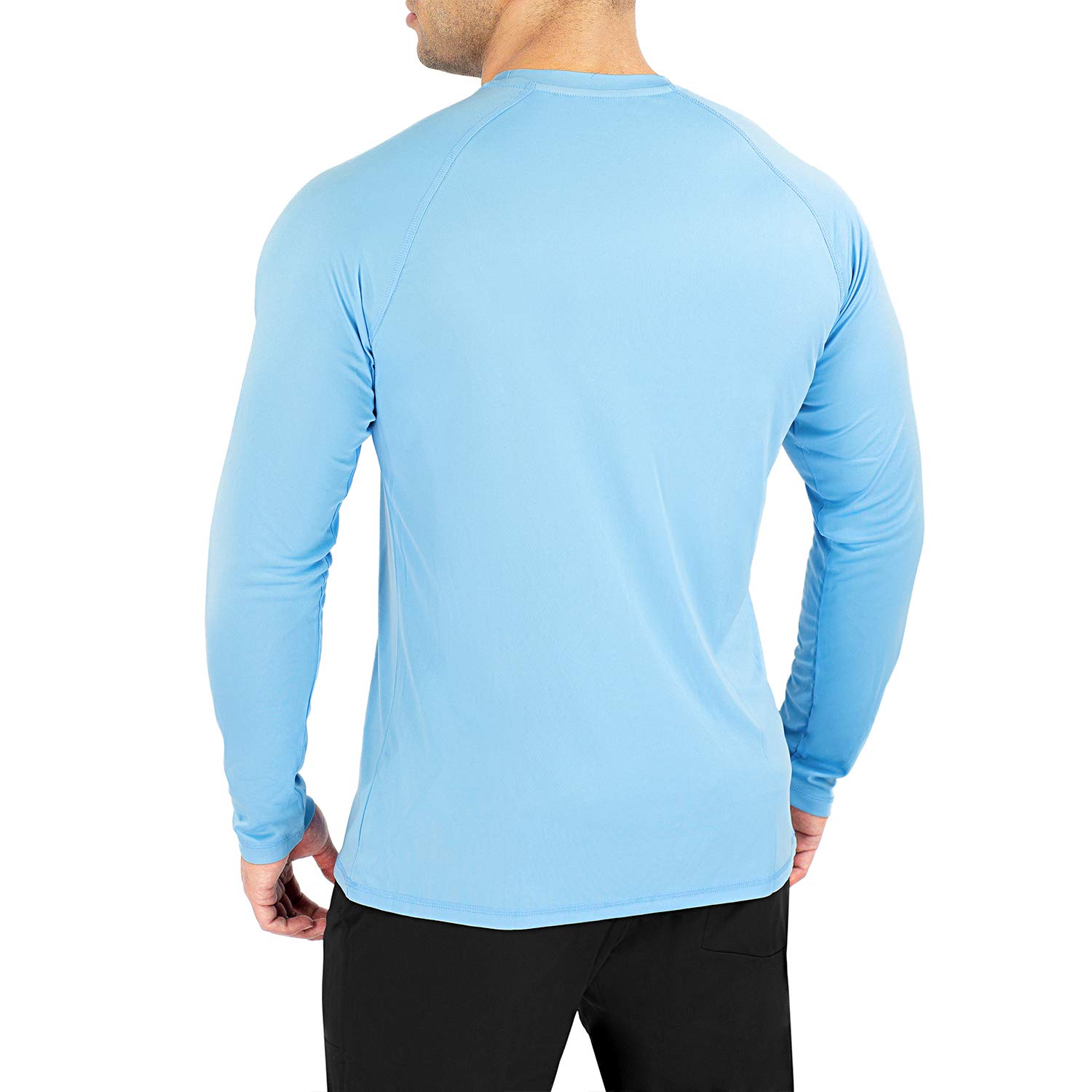 UPF 50+ Men's Long Sleeve Sun Protection Shirt - Breathable UV Blocking Outdoor Activewear for Hiking, Fishing & Beach - Contour Fit Casual Tee