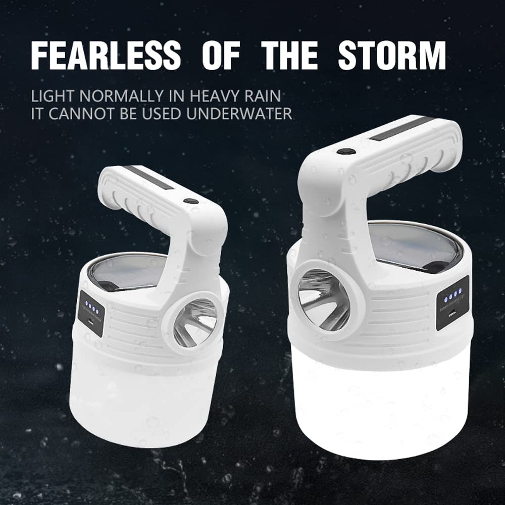 Lixada Solar Powered LED Camping Light - USB Rechargeable, 10 Lighting Modes, Waterproof Outdoor Emergency Flashlight for Hiking, Backpacking, Power Outages & Survival Kits