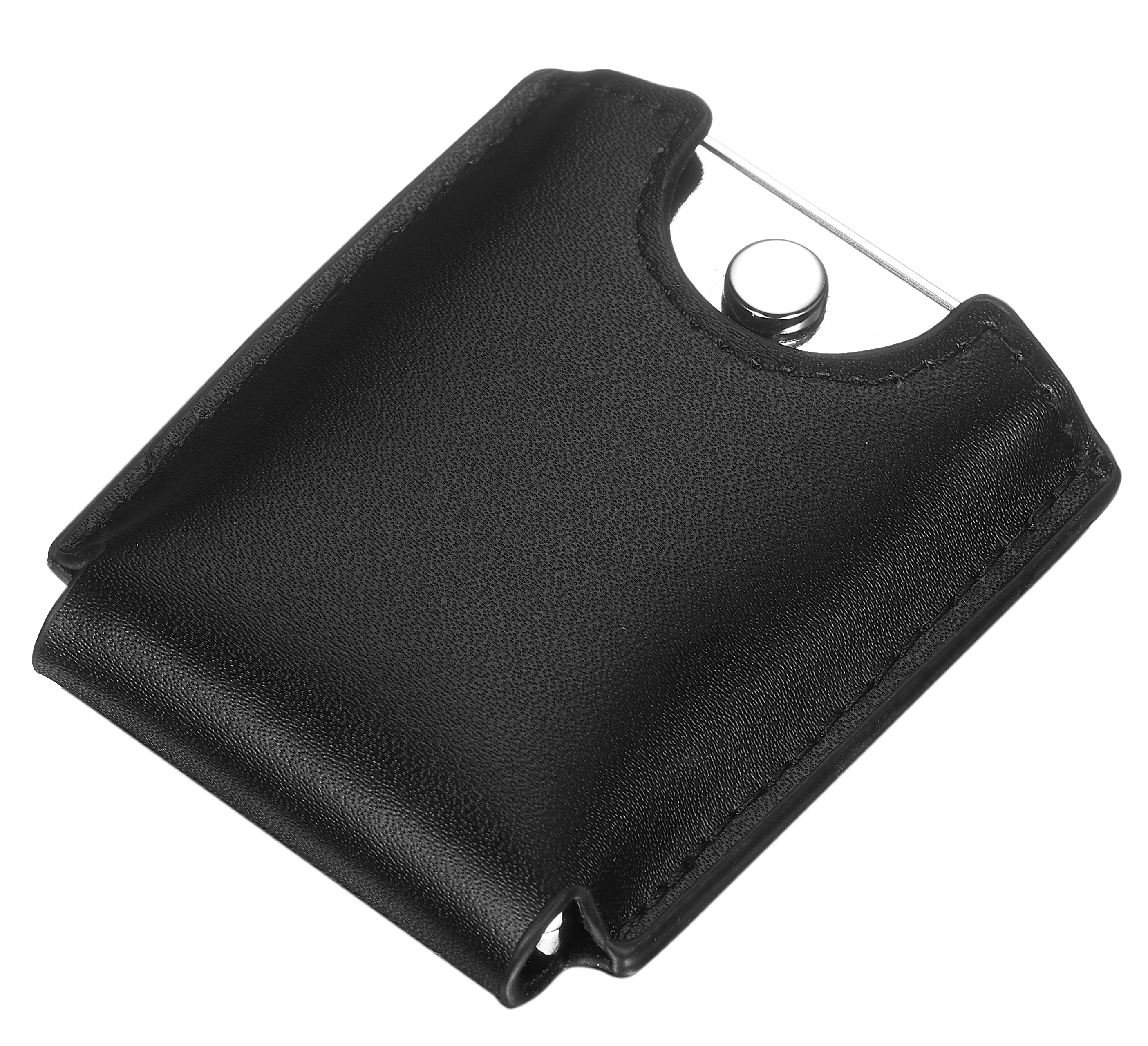 Visol Dean Black Felt with Leather Exterior Pouch - Premium Business Card Holder for Men & Women - Perfect for Office, Meetings, and Networking Events
