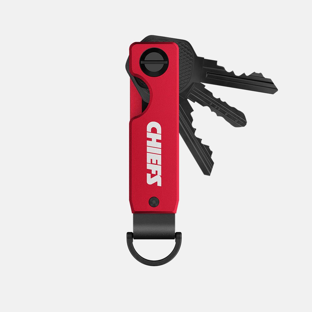 Ridge KeyCase - Kansas City Chiefs NFL Team Logo Key Holder - Durable Aluminum Keychain for Home, Office, and Travel Use
