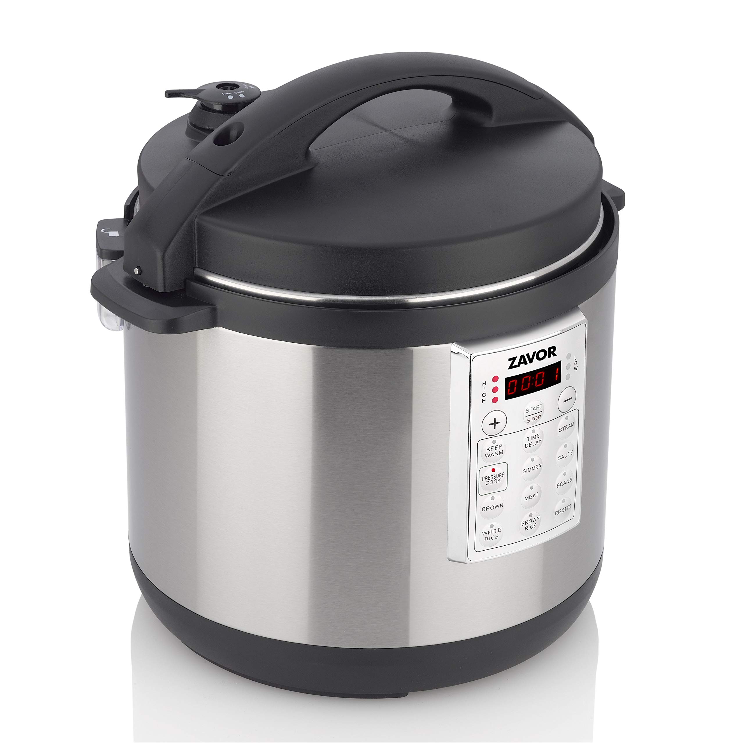 Zavor Select 6 Quart Electric Pressure Cooker & Rice Cooker - Stainless Steel, Non-Stick Pot, Multi-Function for Fast Cooking - Perfect for Meal Prep, Family Dinners & Healthy Eating (ZSESE01)