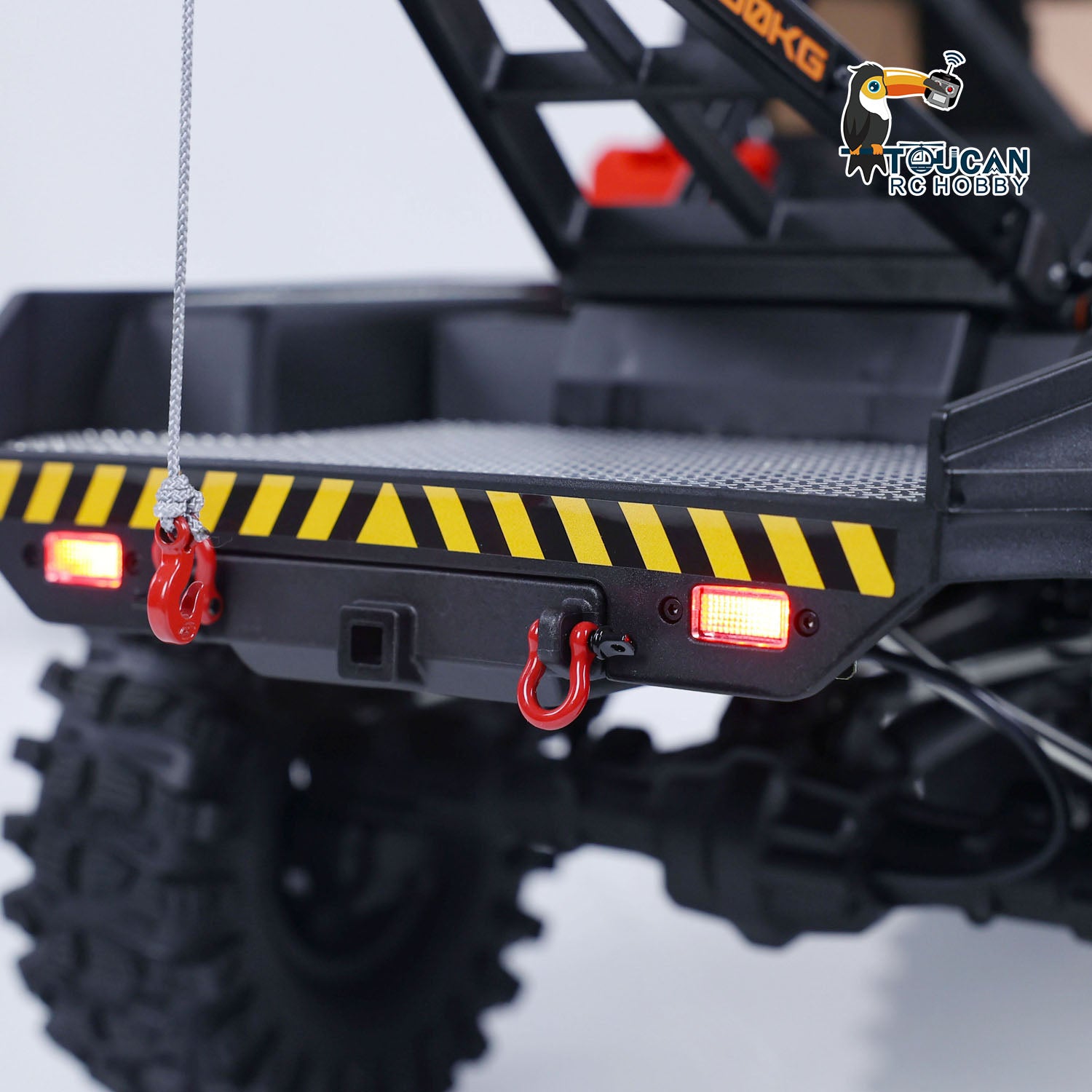4WD 1/8 Scale RC Rescue Tow Truck - CROSSRC EMO X3 2-Speed 4x4 Remote Control Crawler with Brushed Motor & Differential Lock | Off-Road Adventure, Rock Crawling, Towing Simulation (US Stock)