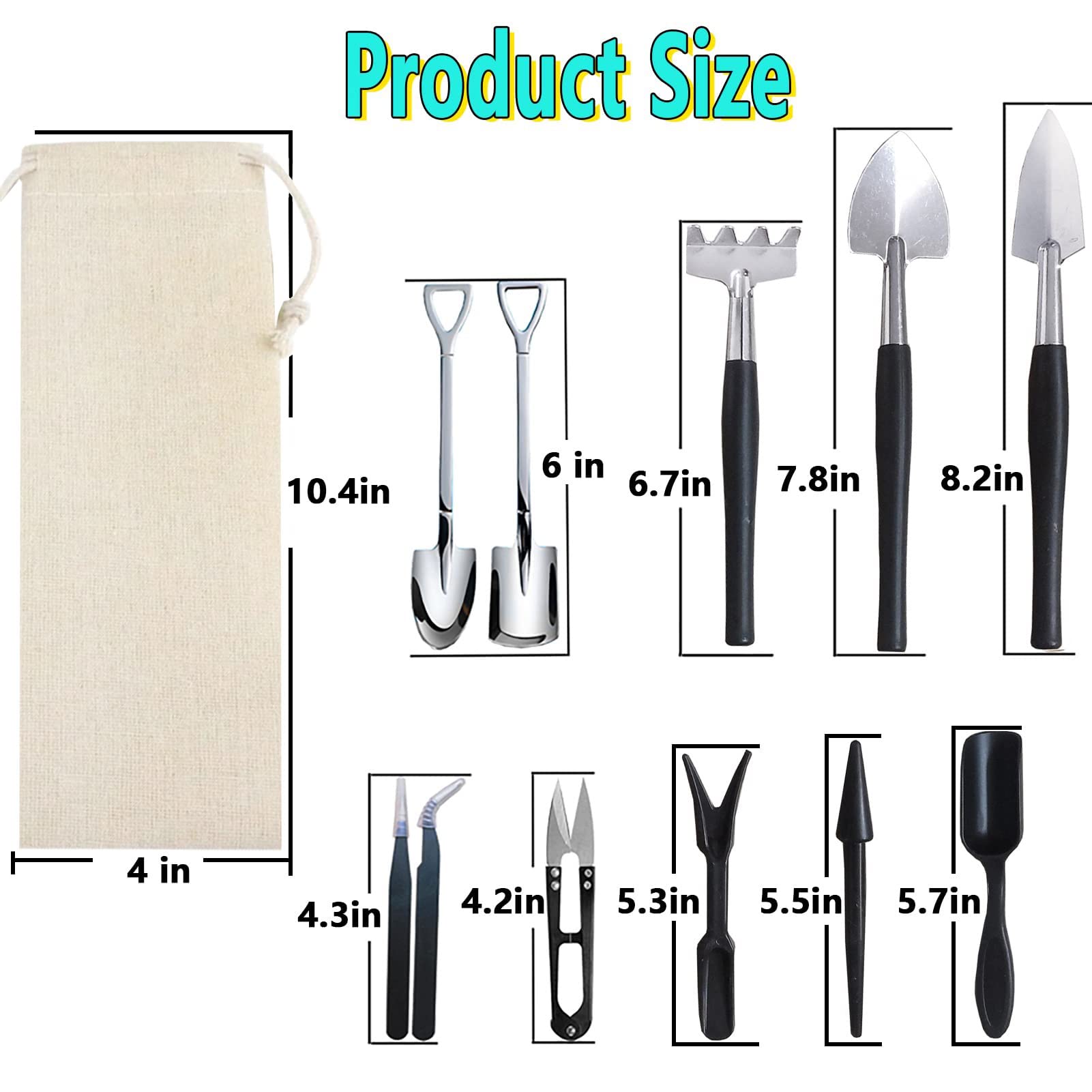 12 Pcs Succulent Tools Set - Mini Transplanting & Gardening Kit for Indoor Plants, Cactus Care, Flower Pot Maintenance - Perfect for Home Gardeners & DIY Plant Lovers