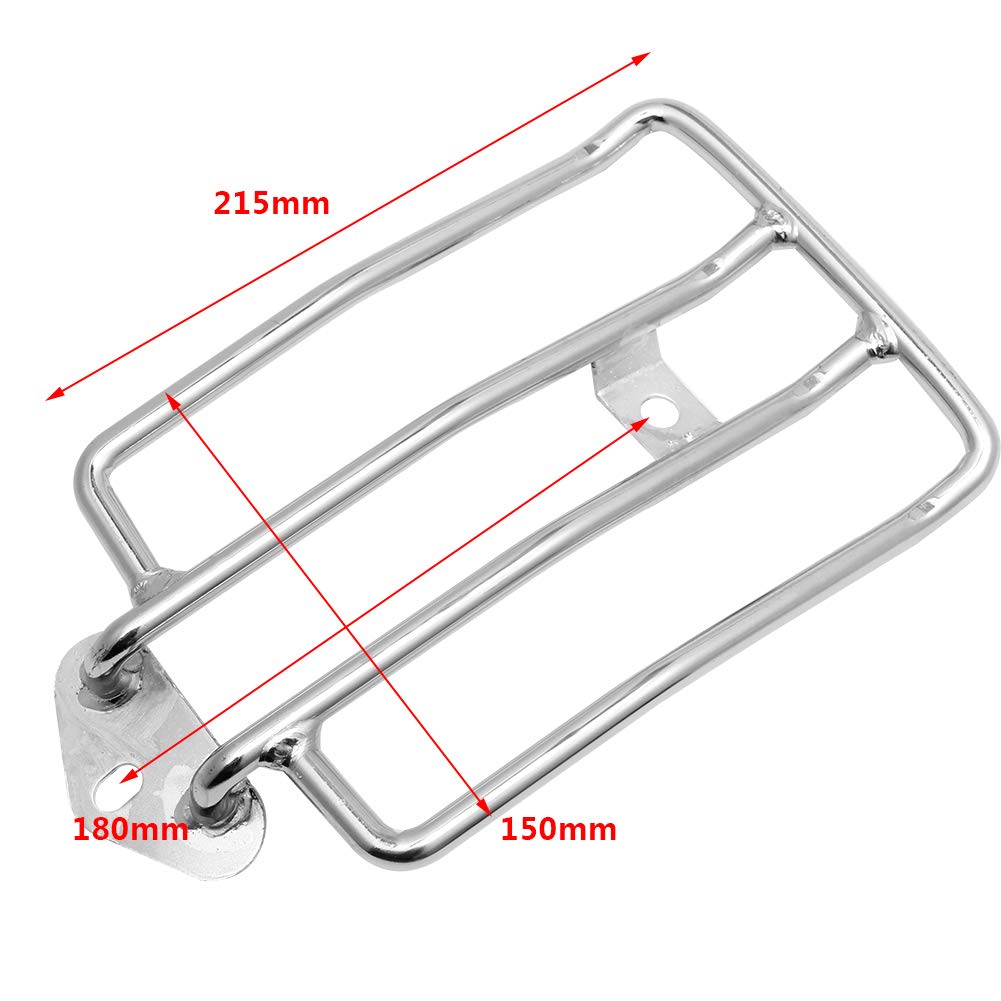 Harley Sportster XL 883 XL 1200 48 Luggage Rack Chrome Solo Seat Support Shelf (2004-2018) - Perfect for Motorcycle Travel & Storage Accessories