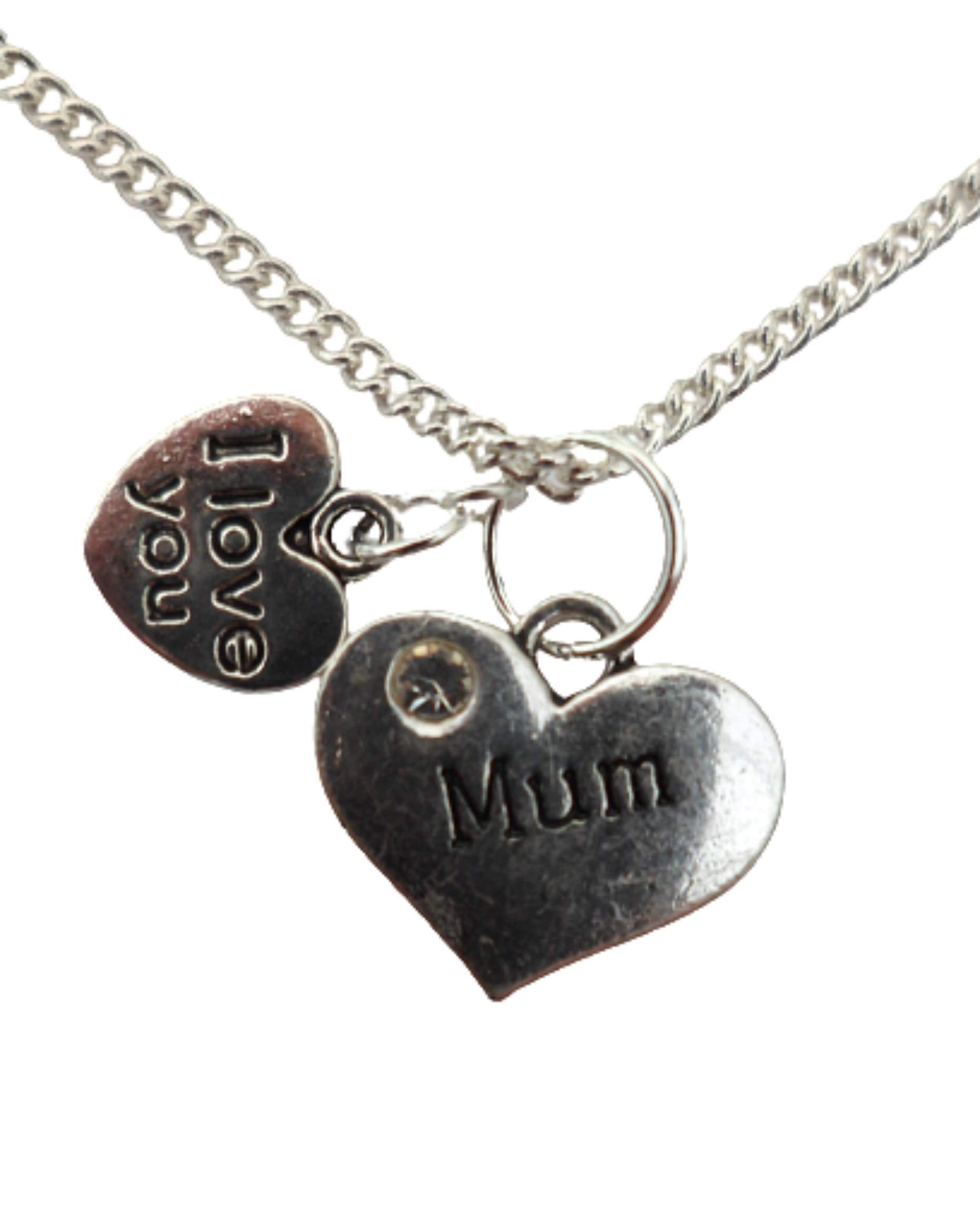Elegant Silver Plated Necklace with Heart Gem Charm - Perfect Gift for Mom, Birthday, Anniversary & Special Occasions