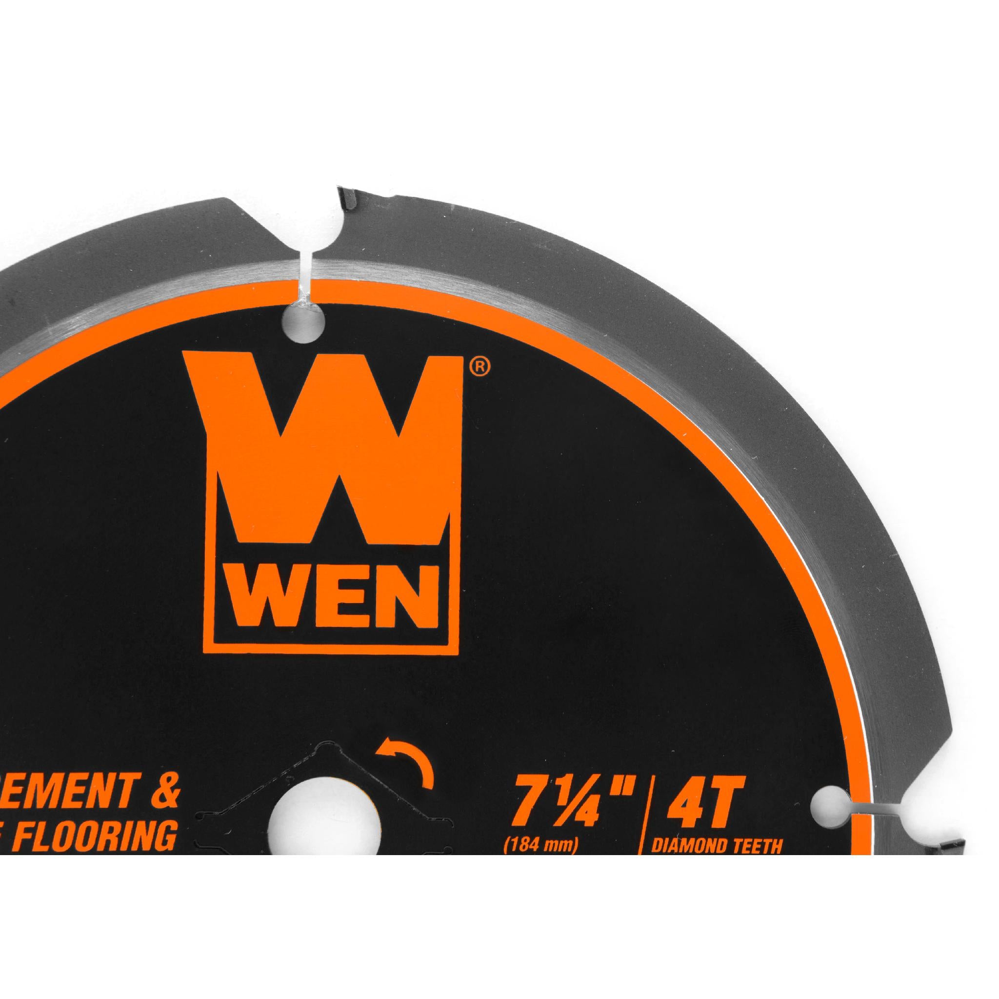 WEN BL0704 7 1/4 Inch 4-Tooth PCD Diamond Circular Saw Blade - Professional Cutting Tool for Fiber Cement, Laminate Flooring & Hard Materials - Perfect for Flooring Installation, Construction & DIY Projects