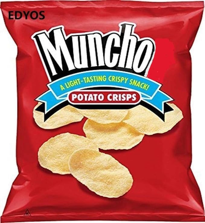 EDYOS Regular Potato Crisps Snacks - 4.25 Oz Bags (Pack of 6) | Crunchy & Delicious Chips for Parties, Picnics & On-the-Go Snacking