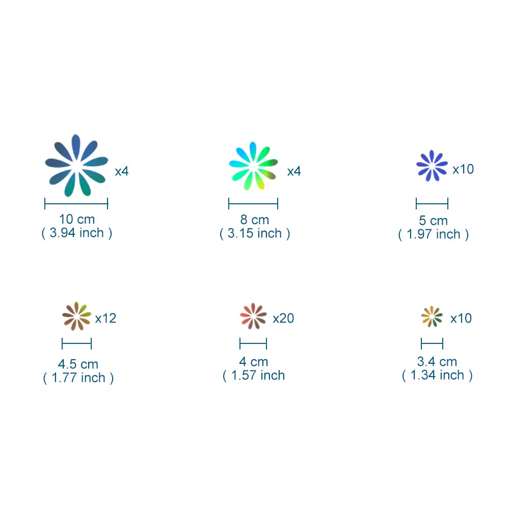 JSCARLIFE Mini Flower Car Decals - Waterproof Vinyl Auto Stickers for Car Body & Side - Laser-Cut Decorative Graphics for Vehicles - Perfect for Personalizing Cars, Trucks, SUVs & Motorcycles