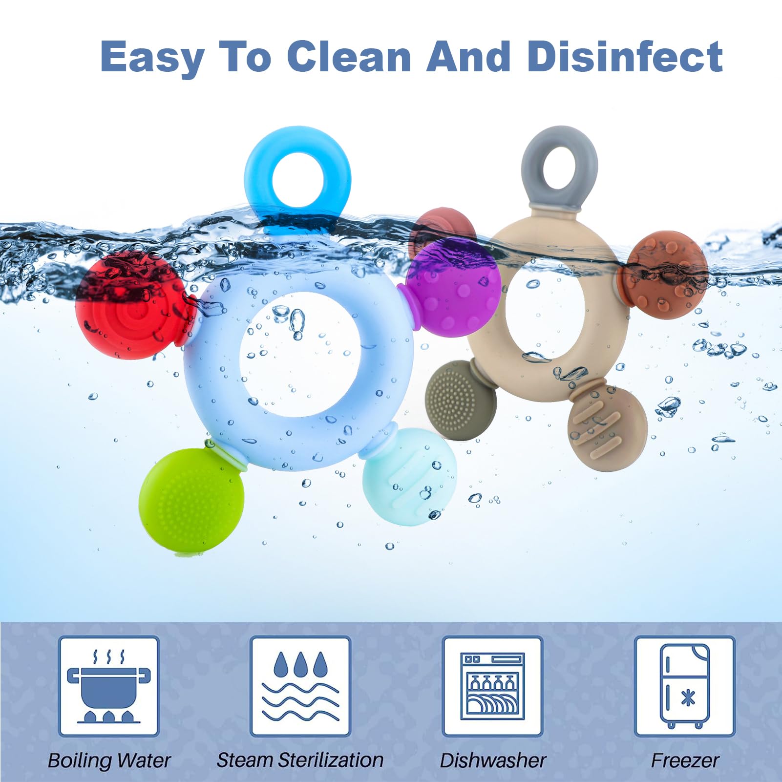 Sensory Chew Necklace for Kids - BPA-Free Teething & Anxiety Relief Chew Toys (2 Pack) - Perfect for Autism, ADHD, and Stress Relief at School or Home